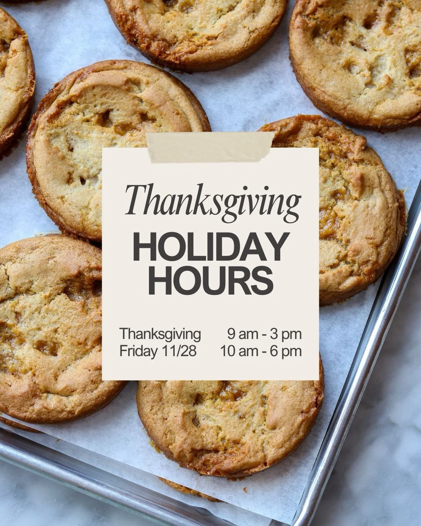 Happy Thanksgiving from all of us at The Good Batch! Grateful to be a part of this community and bring a little sweetness to your days. 🧡 We are OPEN today 9am-3pm, and Friday (11/28) 10am-6pm. Come say hi! #thegoodbatch #happythanksgiving