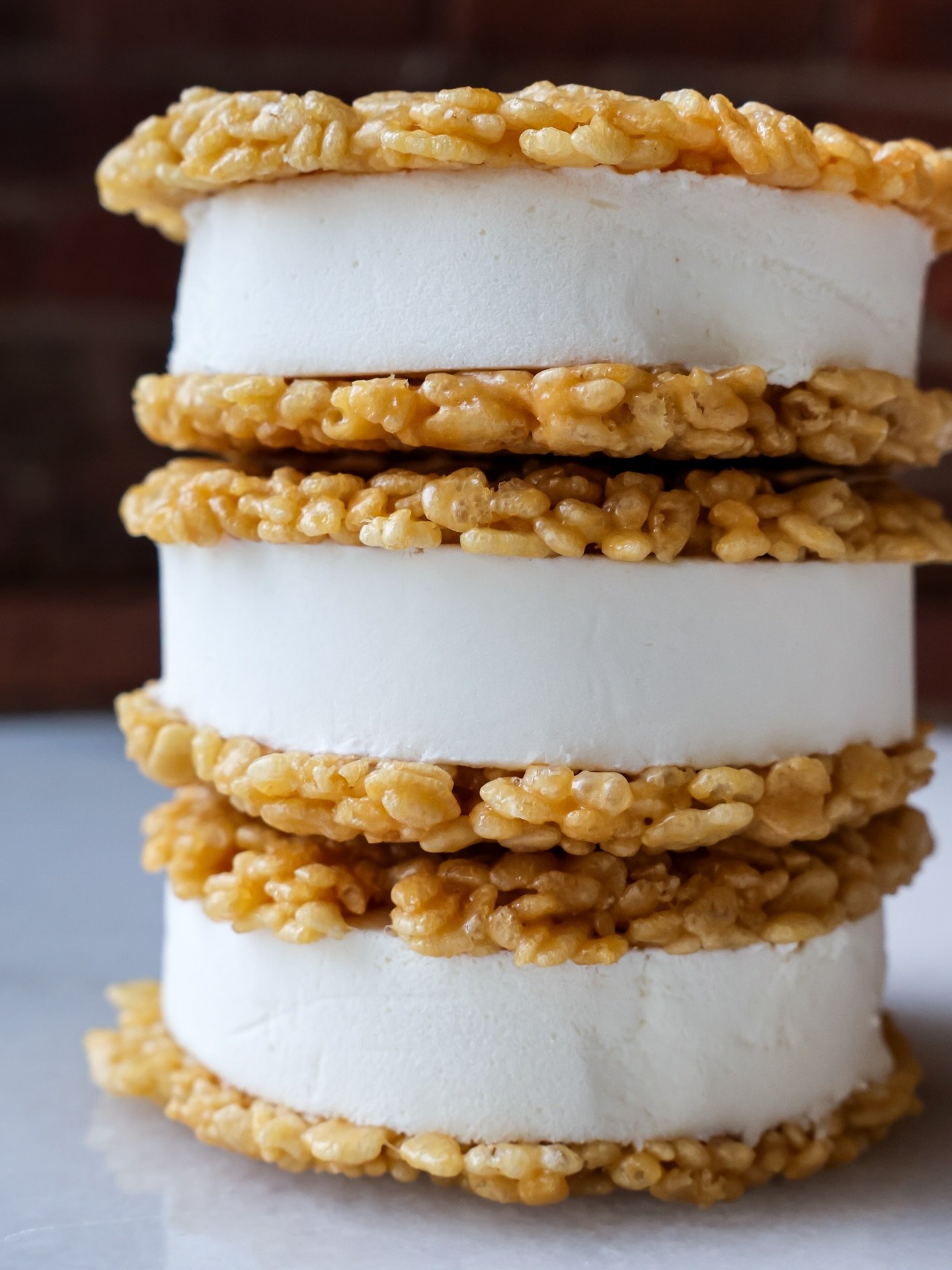 Crunchy, creamy, and a little nostalgic. ✨ Our Caramel Crispy Rice Ice Cream Sandwich is back - the treat you didn&rsquo;t know you needed, until now. Grab one from our freezer in Clinton Hill! #thegoodbatch
