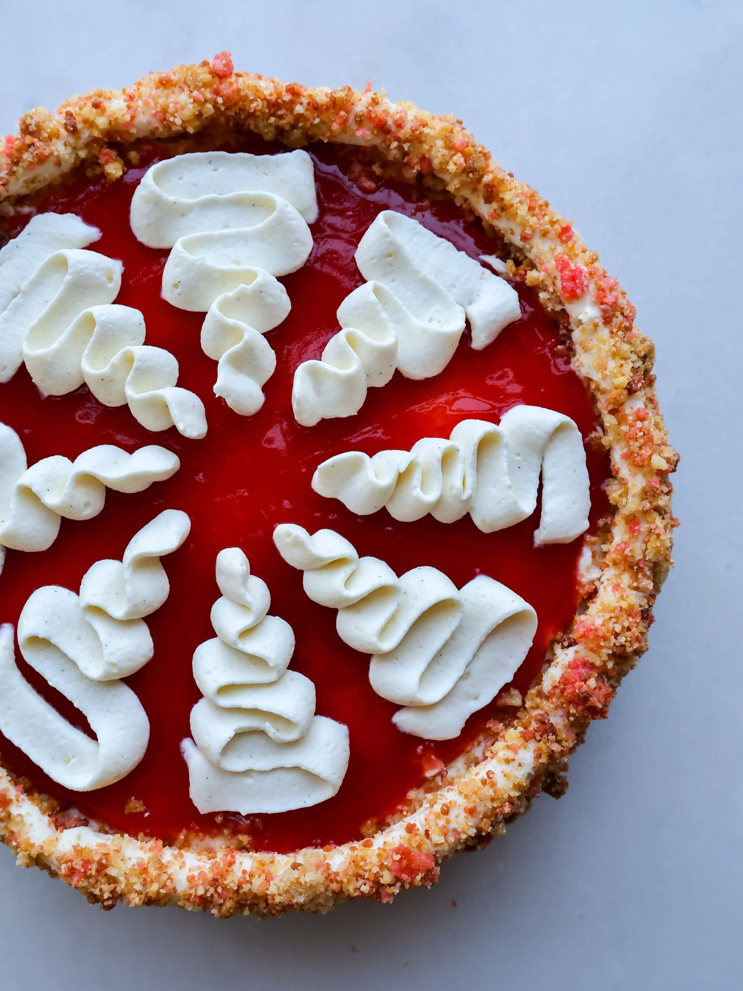 Our June Counter Cake has arrived 🍓

Strawberry Shorty Cake with two layers of vanilla cake w/strawberry compote, whipped mascarpone, strawberry yuzu glaze, + strawberry cake crumbles. She&rsquo;s a little sweet and a bit nostalgic. ✨

Available Fri