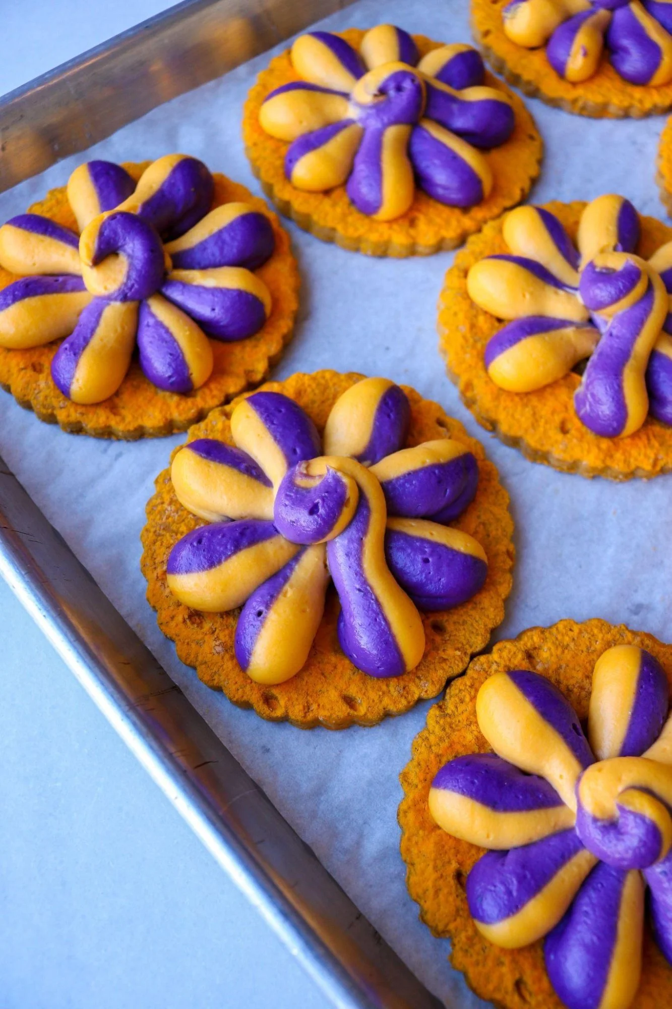 An image of ube cheddar swirls at The Good Batch Bakery in Brooklyn, New York