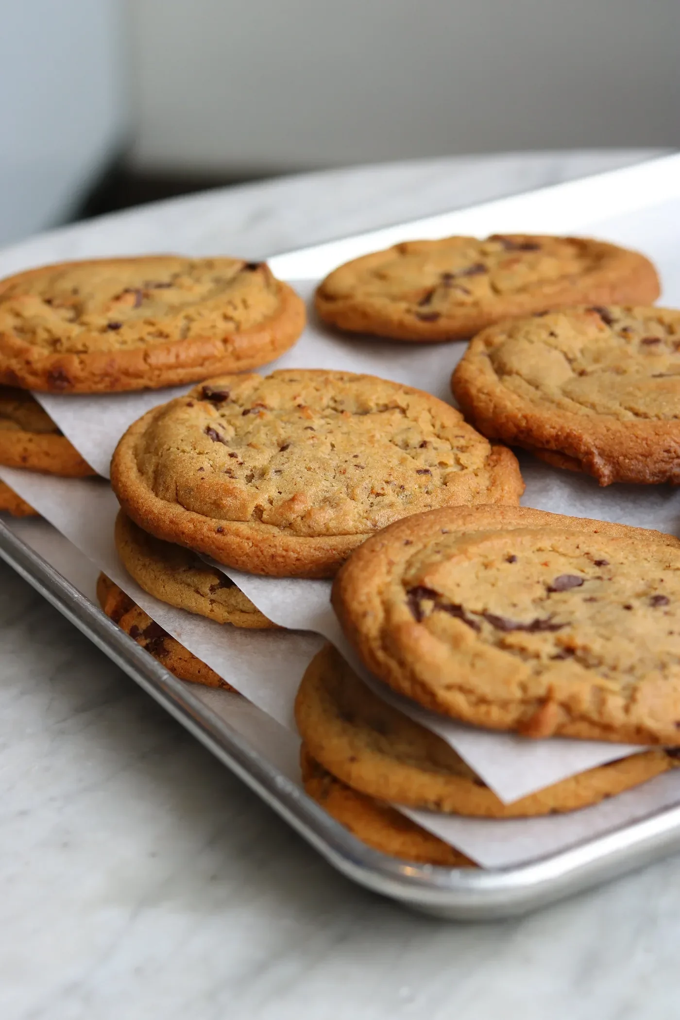 A tray of chocolate chip cookies from the Good Batch in Clinton Hill, Brooklyn