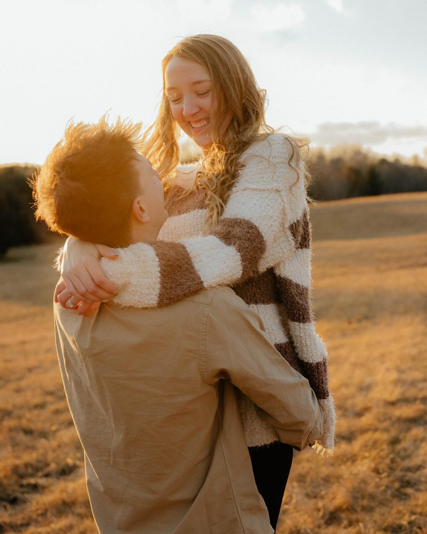 Golden hour was perfect for this engagement session I got to shoot last weekend before we got all this snow. It was just as cold but you can&rsquo;t tell.