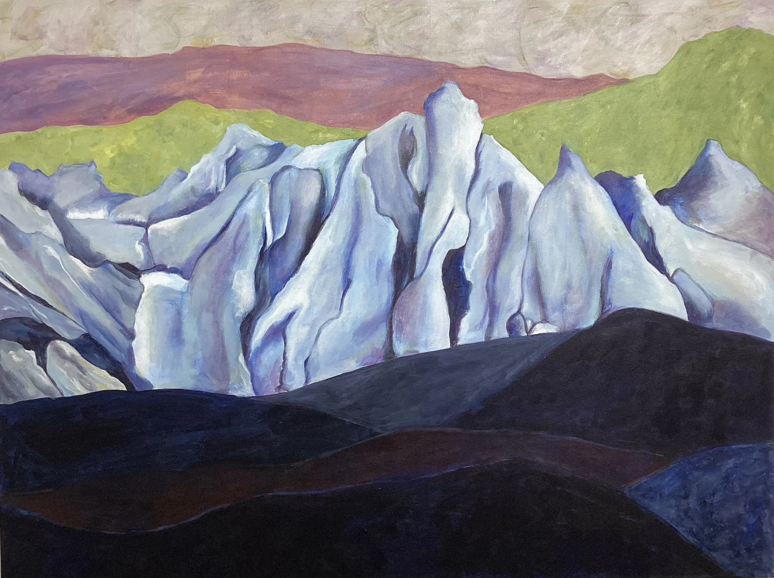 Big Ice ll, mixed media on canvas, 30” x 40”, $1000