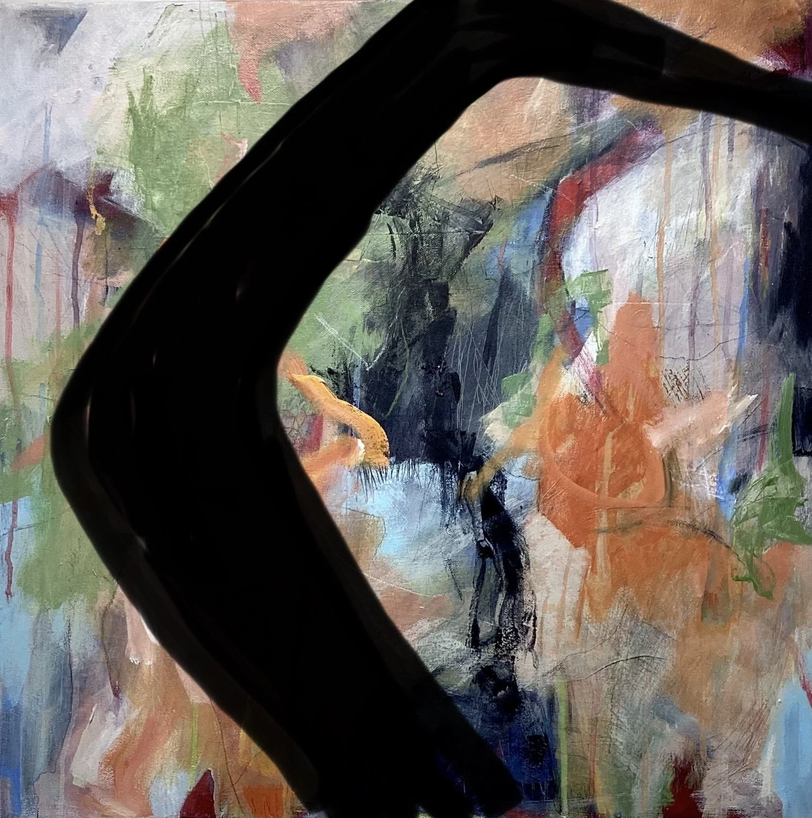 Time Before Time, mixed media on canvas, 24” x 24”, $900