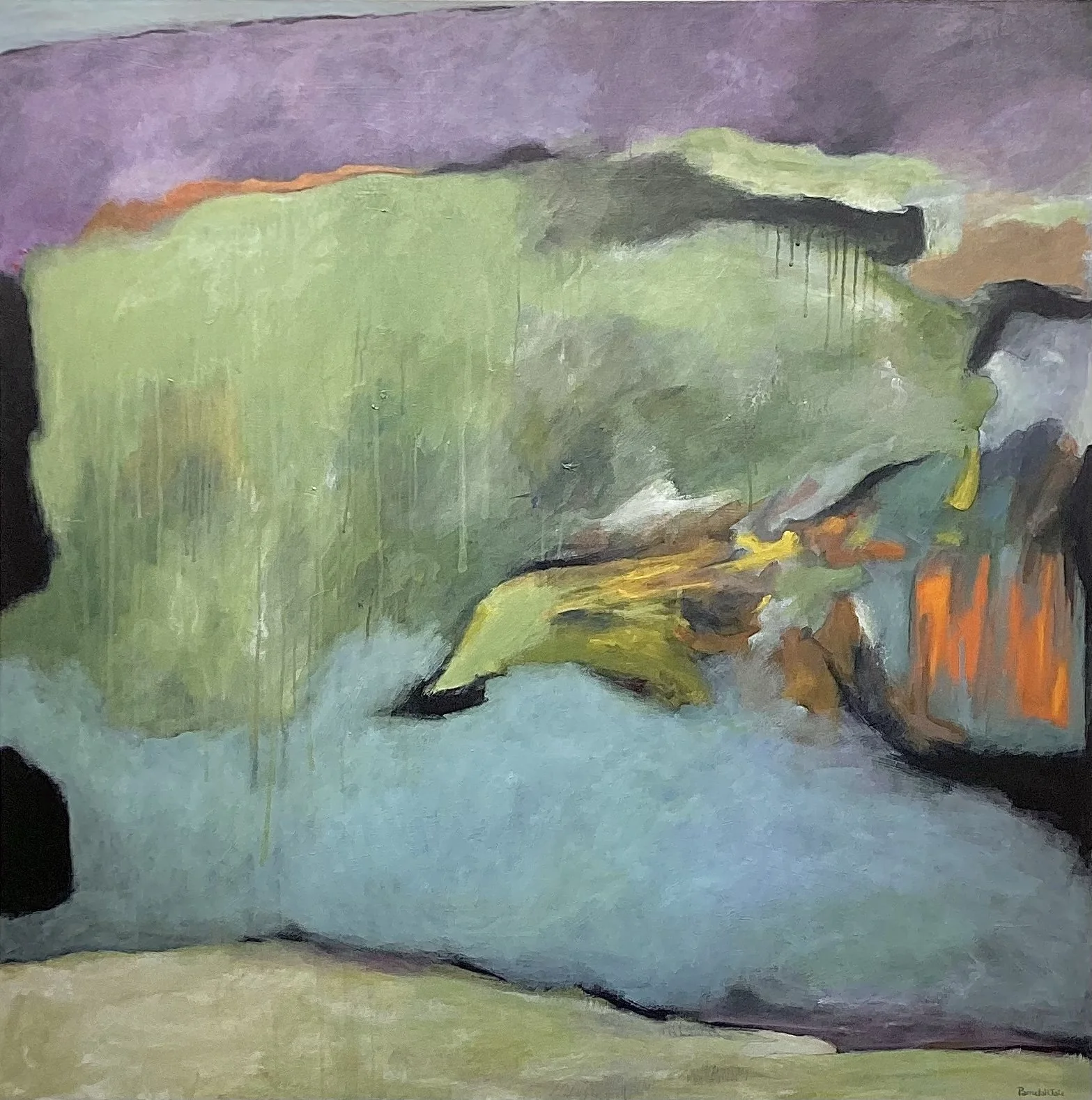 Above and Below, 40” x 40”, mixed media, $2000