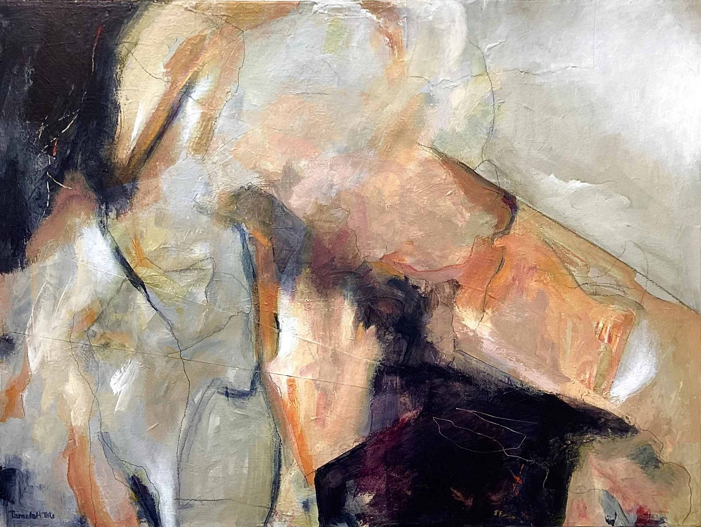 Confident Turbulence, mixed media on canvas, 18” x 24”, $800
