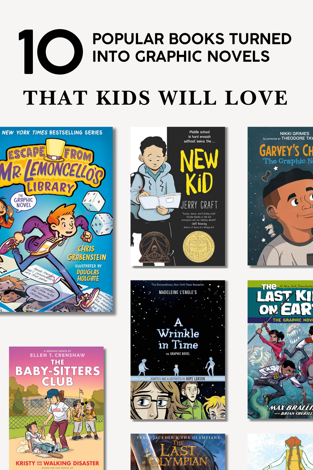 10 Popular Books Turned Into Graphic Novels That Your Kids Will Love
