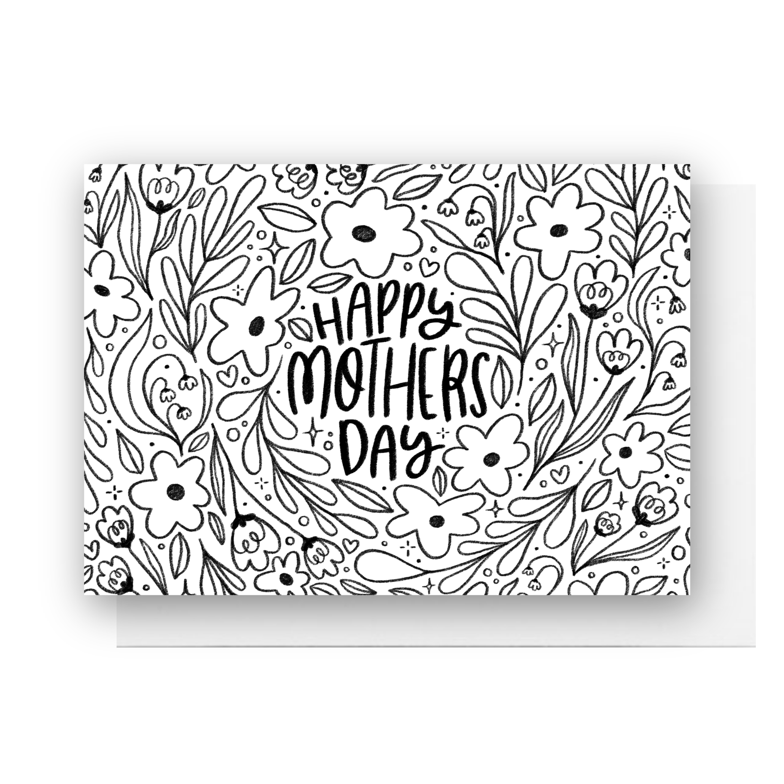 Happy Mother's Day - Colorable Card