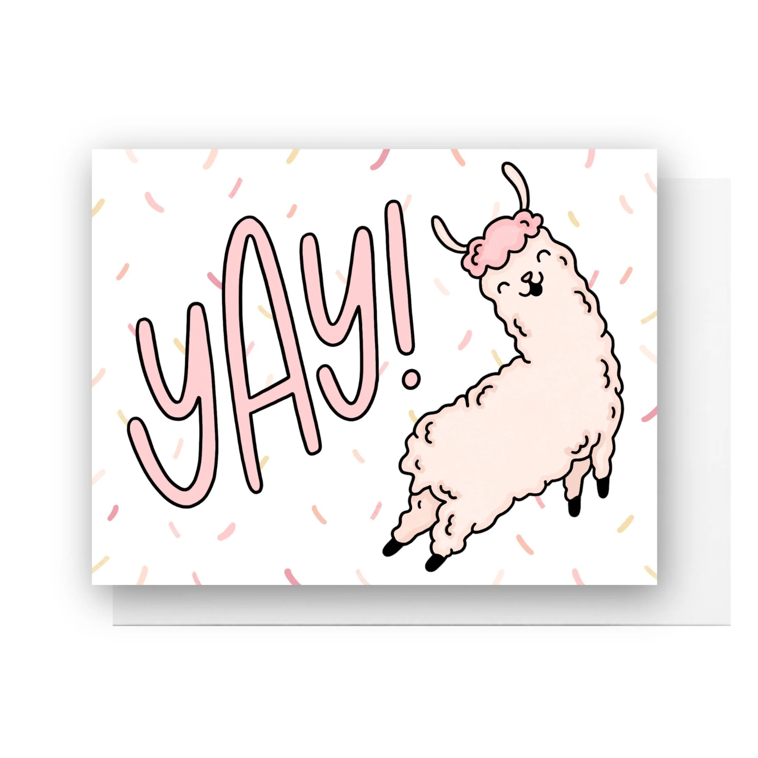 Yay Llama Card