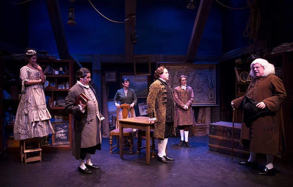 BOSWELL at 59E59 Theaters, 2022 Miriam A. Laube, Triney Sandoval, Phoebe González, Josh Krause, Rebecca Hurd, Brian Mani Photo by Carol Rosegg