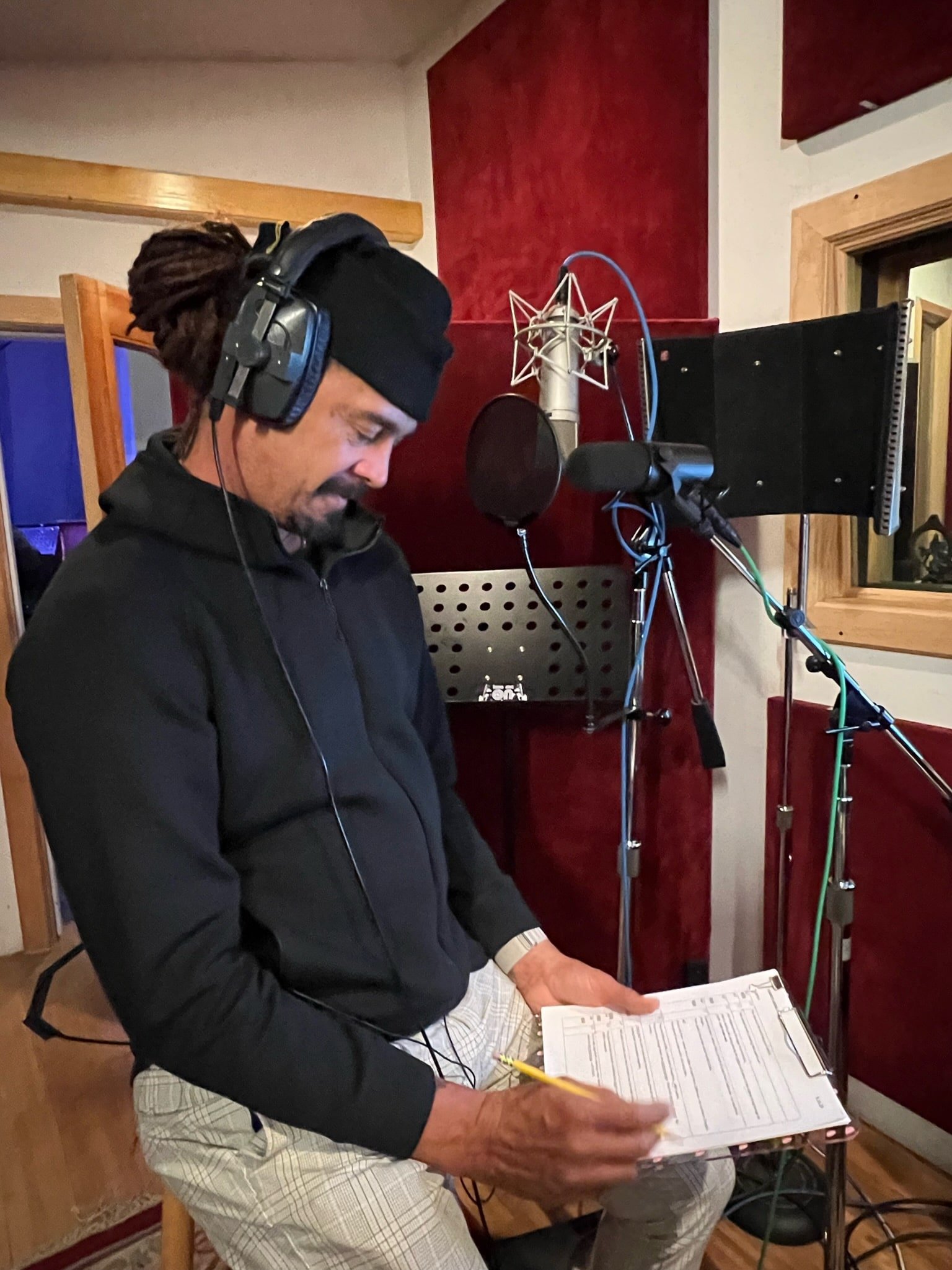 Recording narration with Michael Franti at LightRail Studios in SF!-min.jpeg