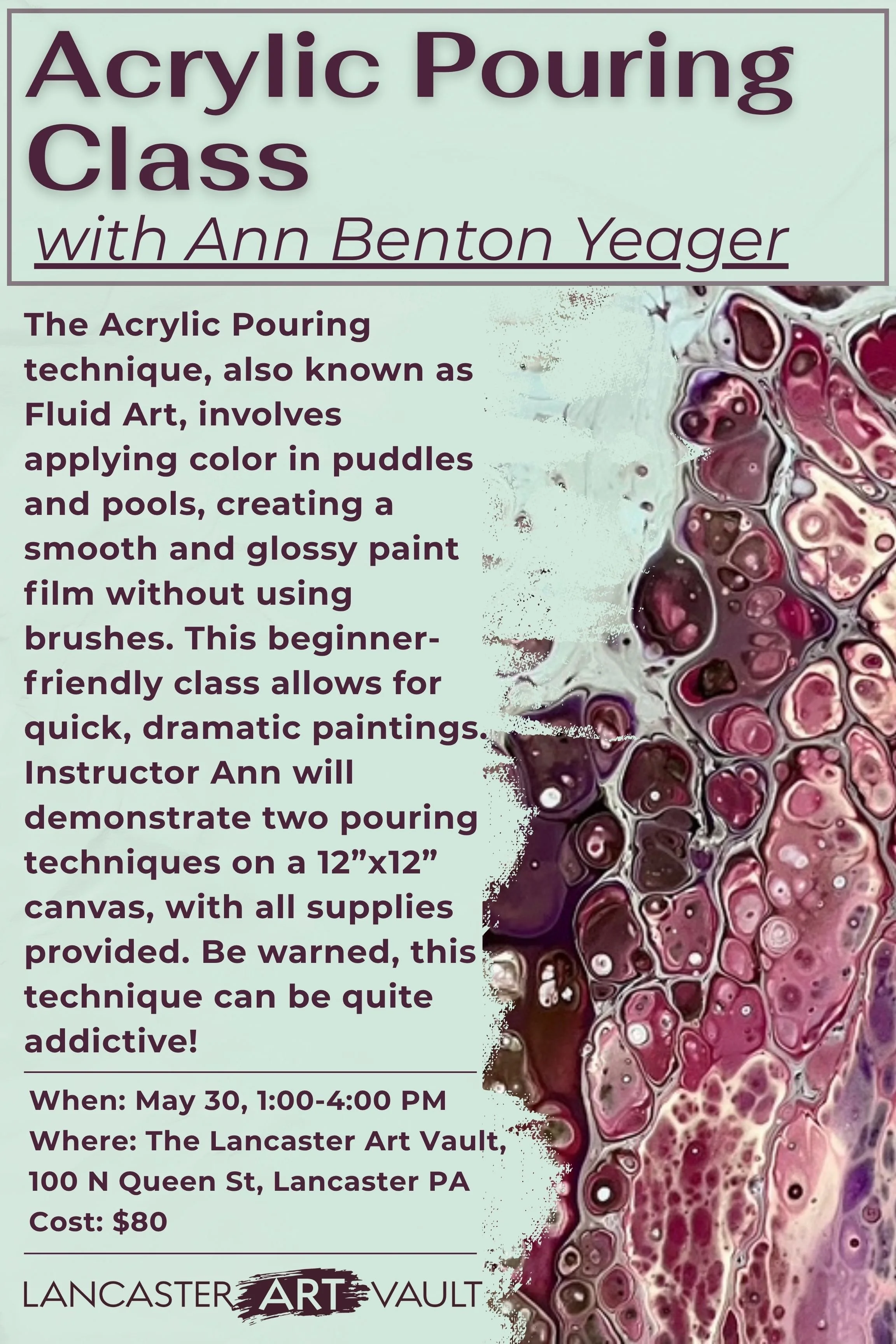 Acrylic Pouring Class with Ann Benton Yeager