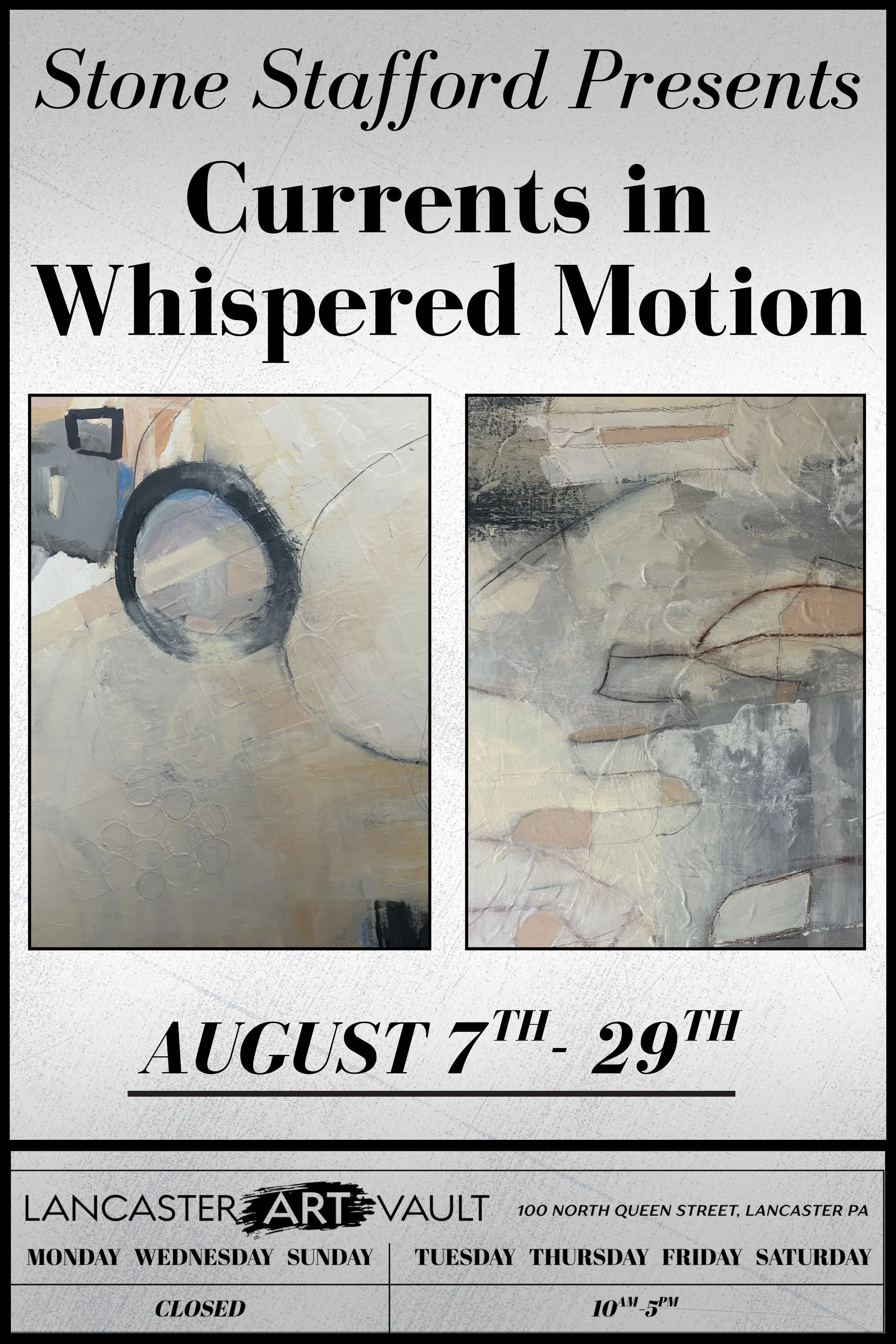 “Currents in Whispered motion” by Resident Artist Stone Stafford 