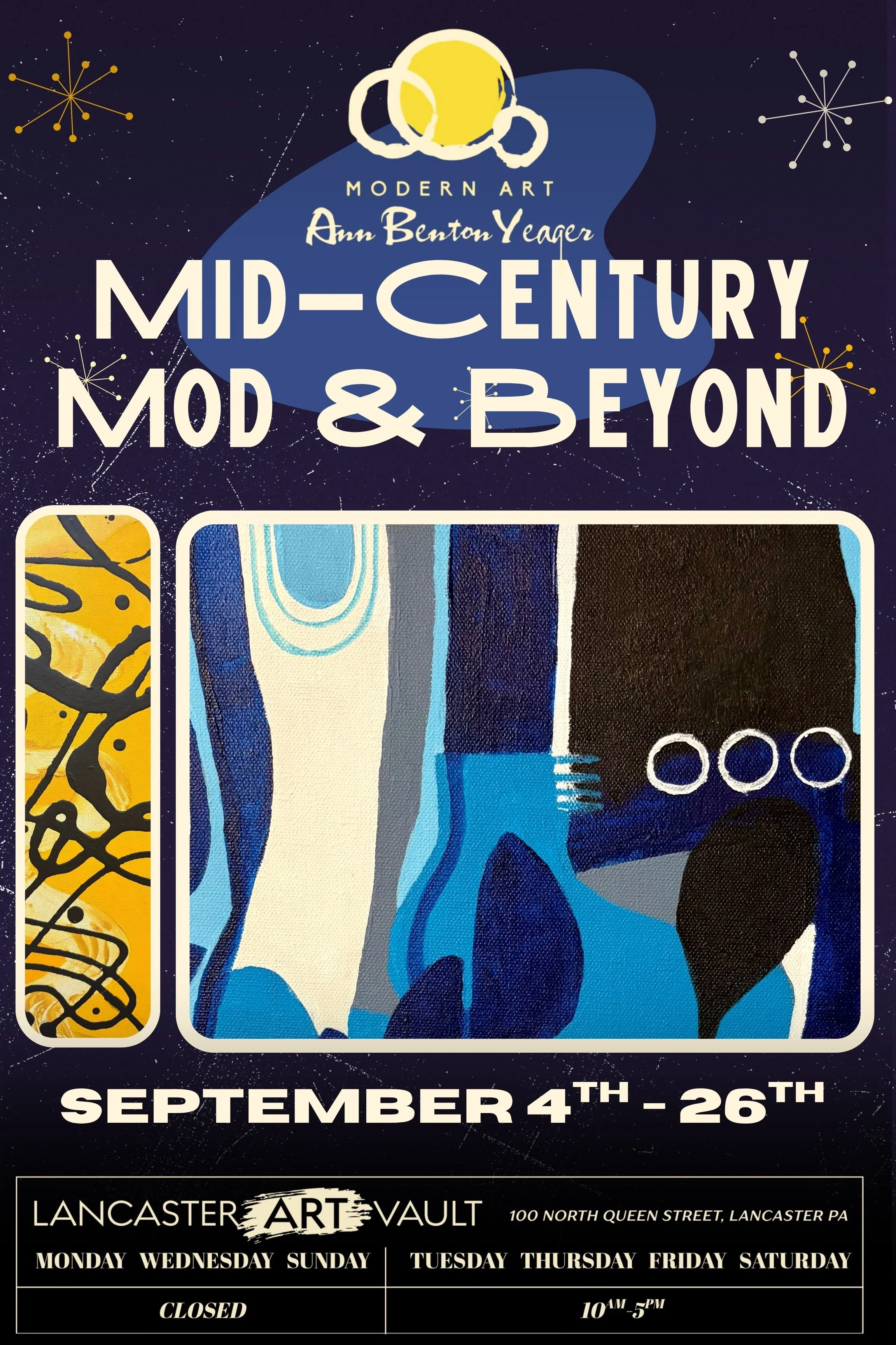 “Mid-Century Mod and Beyond” by Resident Artist Ann Benton Yeager