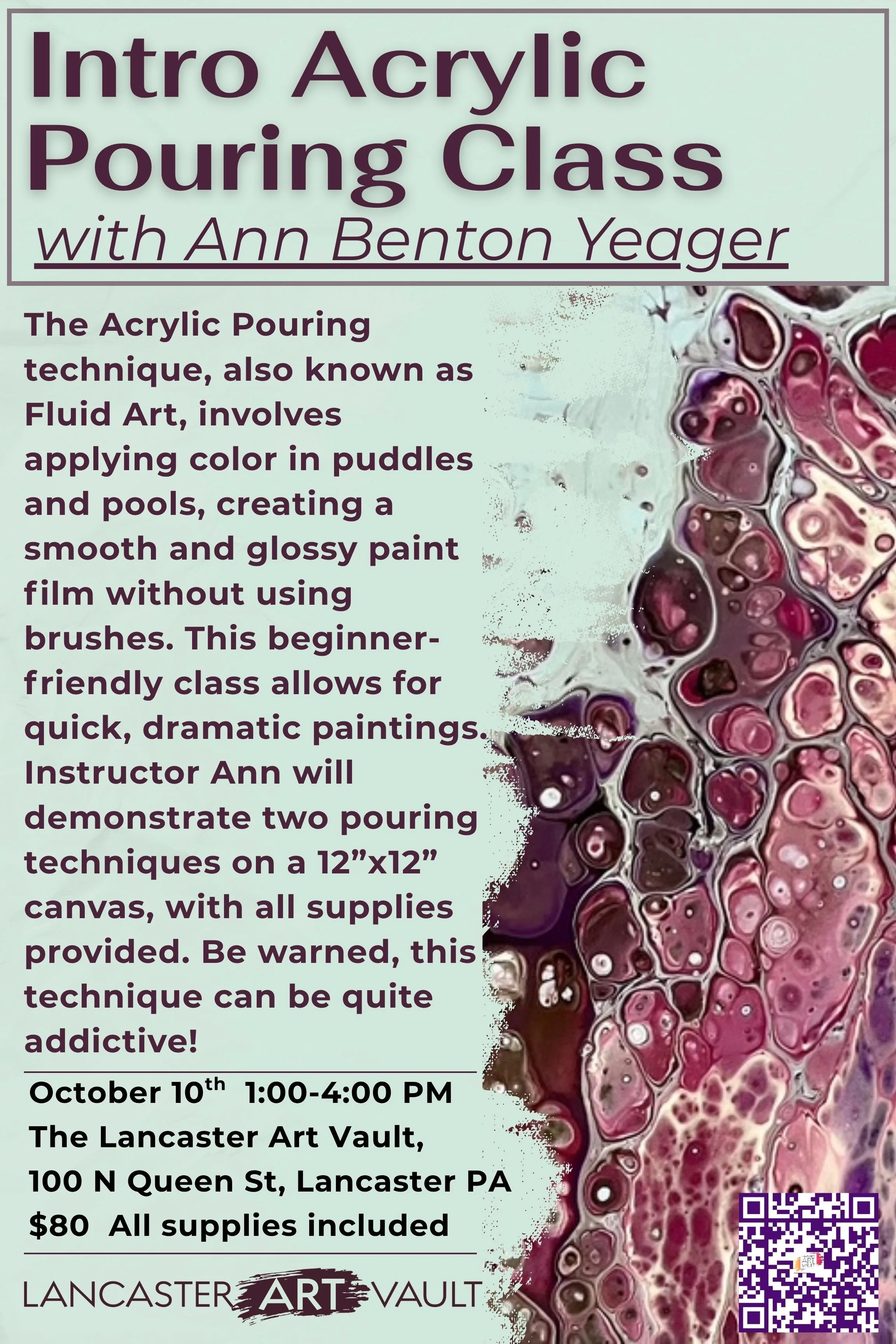 Acrylic Pouring Class with Ann Benton Yeager