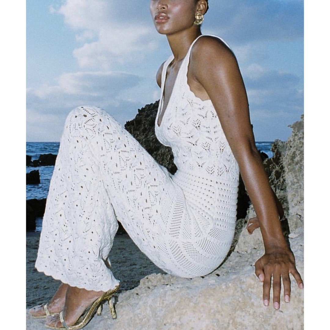 POINTELLE STITCH SERIES

white cotton lace stitch dress for the hot summer 🌞