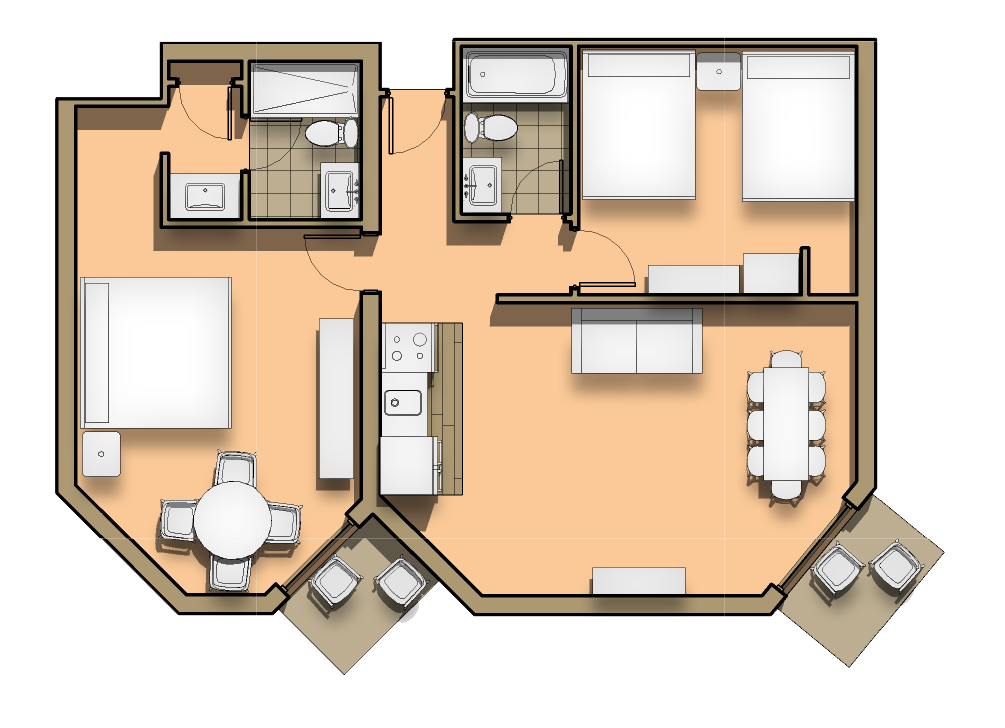 Two & ThreeBedroom Suites — Coronado