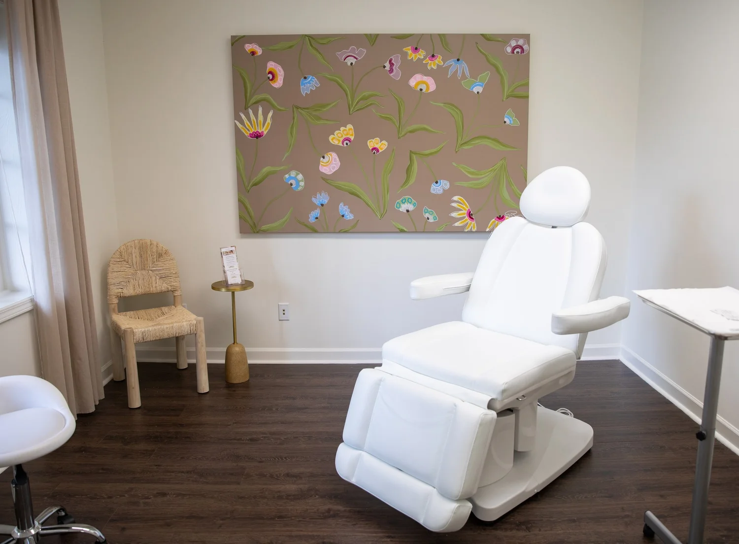 The calm, bright treatment room at Skinship Aesthetics in Buckhead, Atlanta