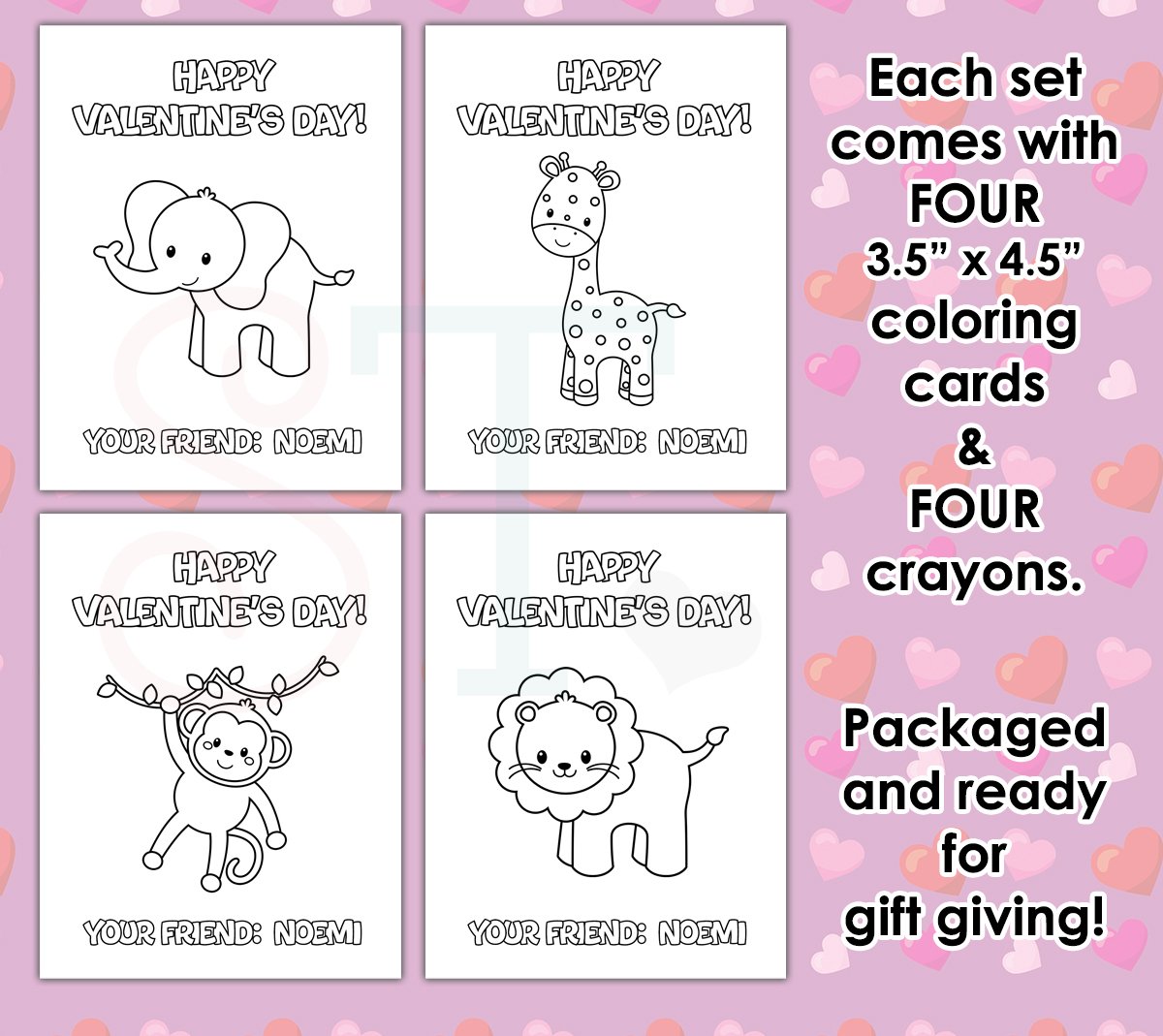 Listing Layout - Color Kits - Design Template - Valentines - Zoo Animals.jpg