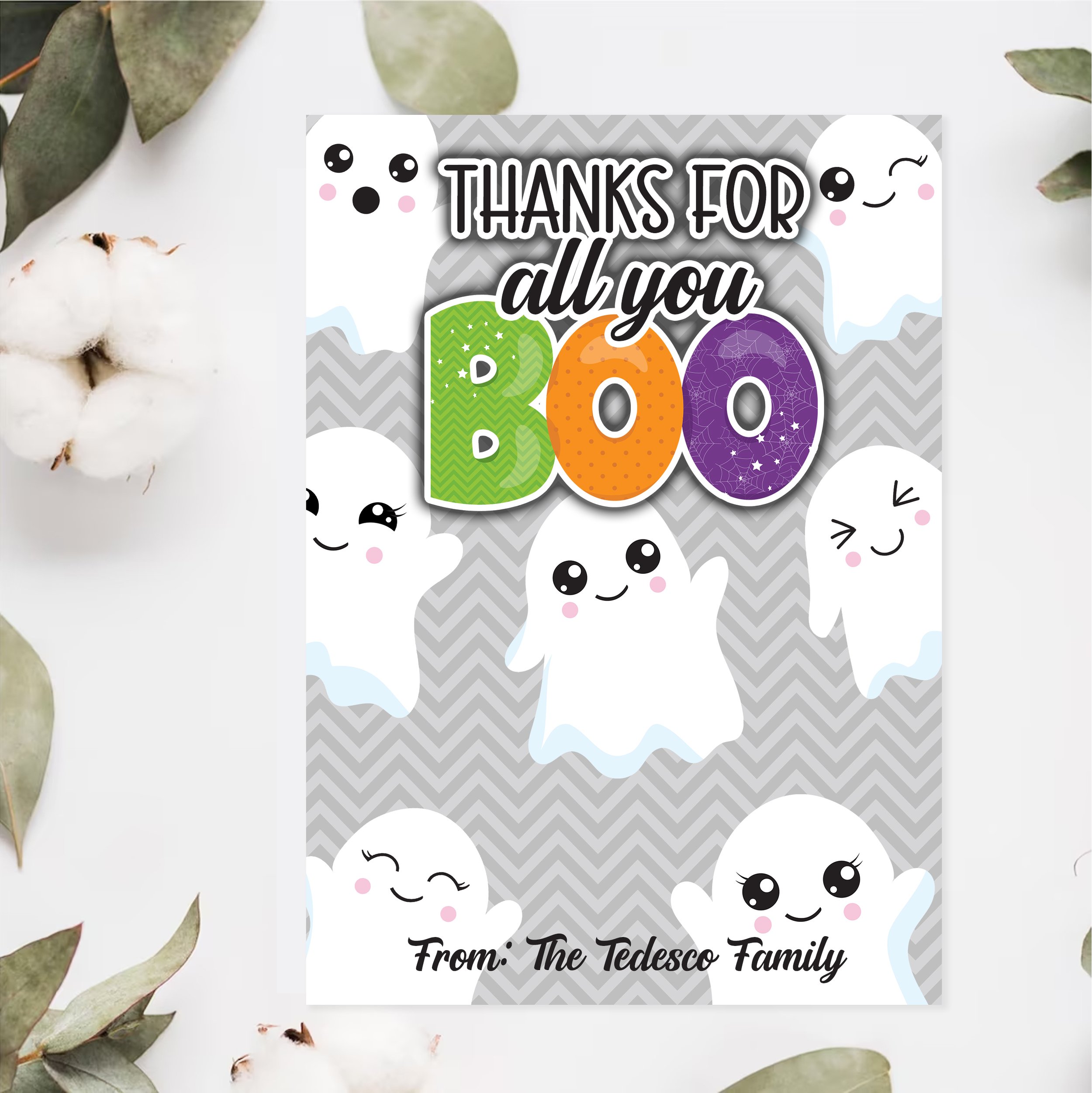 Halloween Gift Card Holder, Cute Ghost Halloween Gift Card Holder, Thanks For All You Boo, Teacher School Staff Friend Employee Appreciation