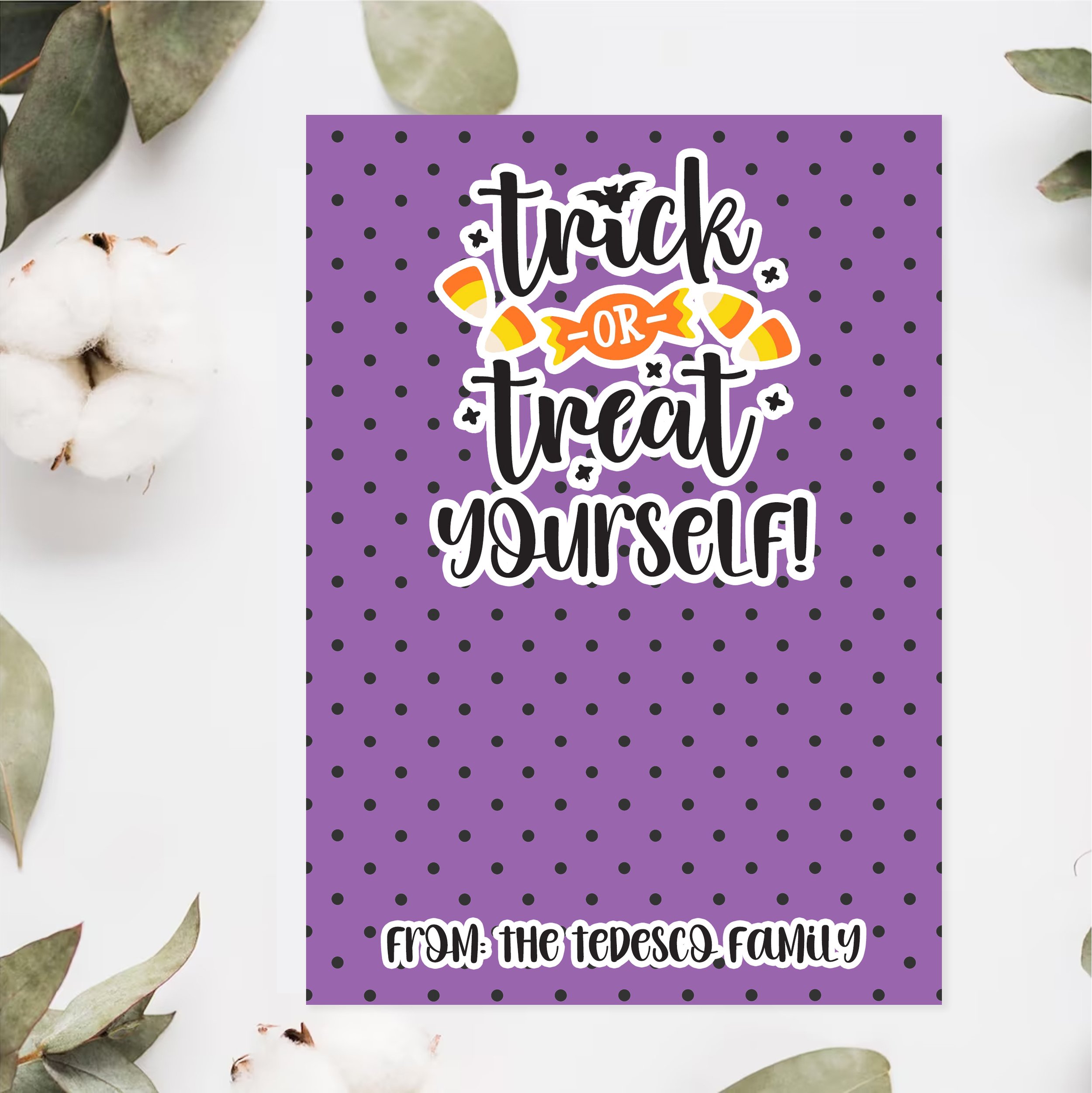 Halloween Gift Card Holder, Cute Ghost Halloween Gift Card Holder, Trick or Treat Yourself, Teacher School Staff Friend Employee Appreciation
