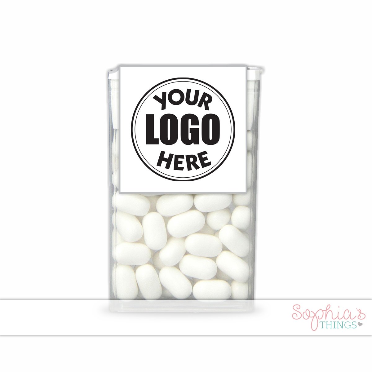 Custom Logo Mint Box Label, Candy Tin Label With Your Business Logo, Promotional Labels, Trade Show Giveaway Swag Bag Candy Stickers, Party