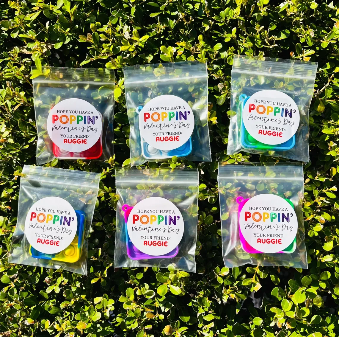 Personalized Valentine's Day Pop Fidget Toy - Fun Classroom Non-Candy Valentine Gift for Students