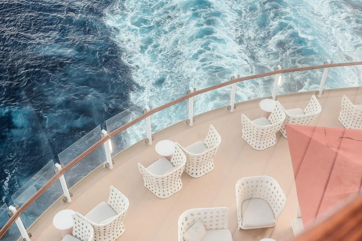 First time on Icon of the Seas and already in awe 🌊✨
This peaceful moment at the back of the ship had us all just taking it in&mdash;the sound of the waves, the endless ocean, and the joy of finally cruising together as a family. 💙
We&rsquo;re so e