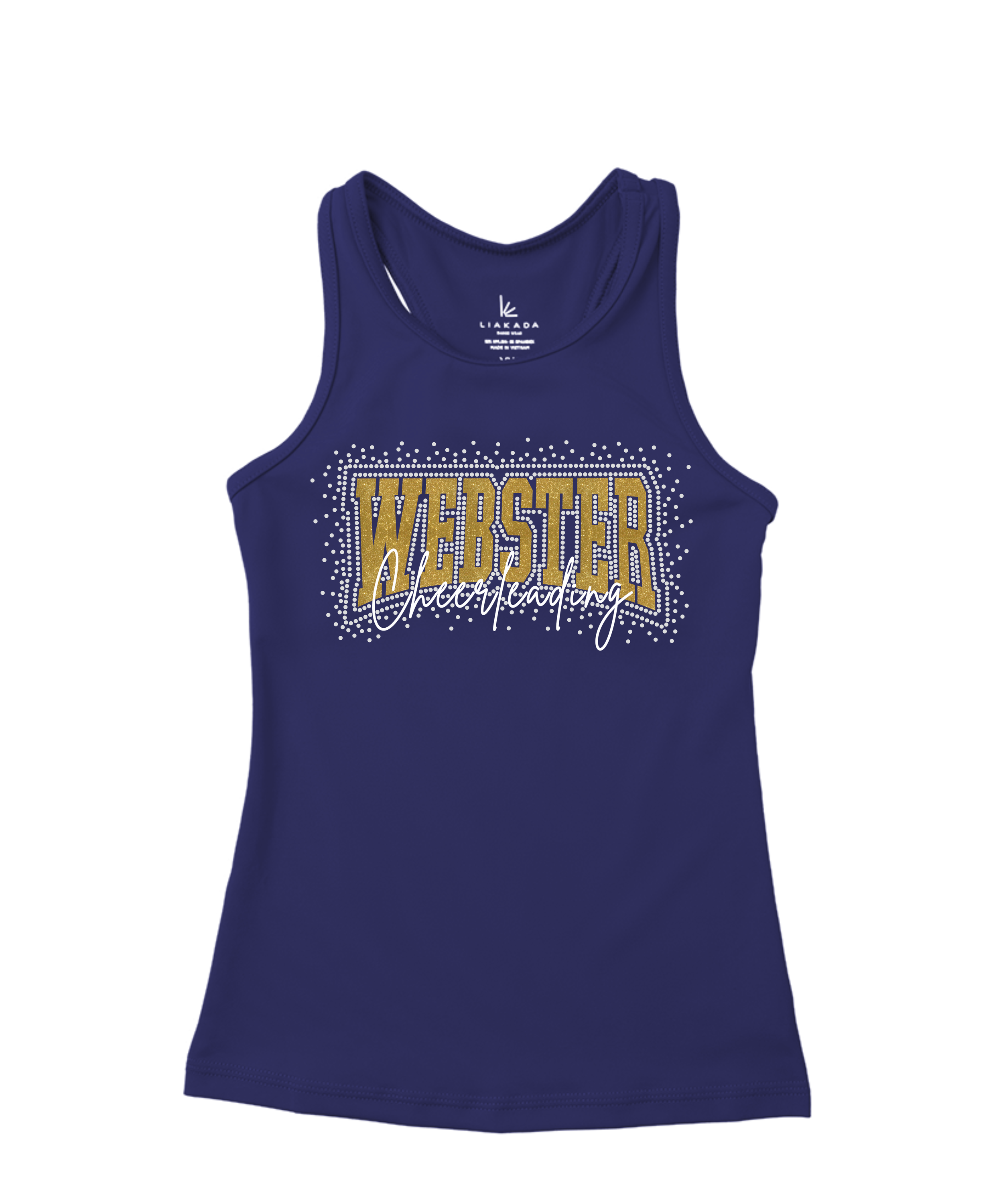 WJWJT CHEER Glitter BLING tank top