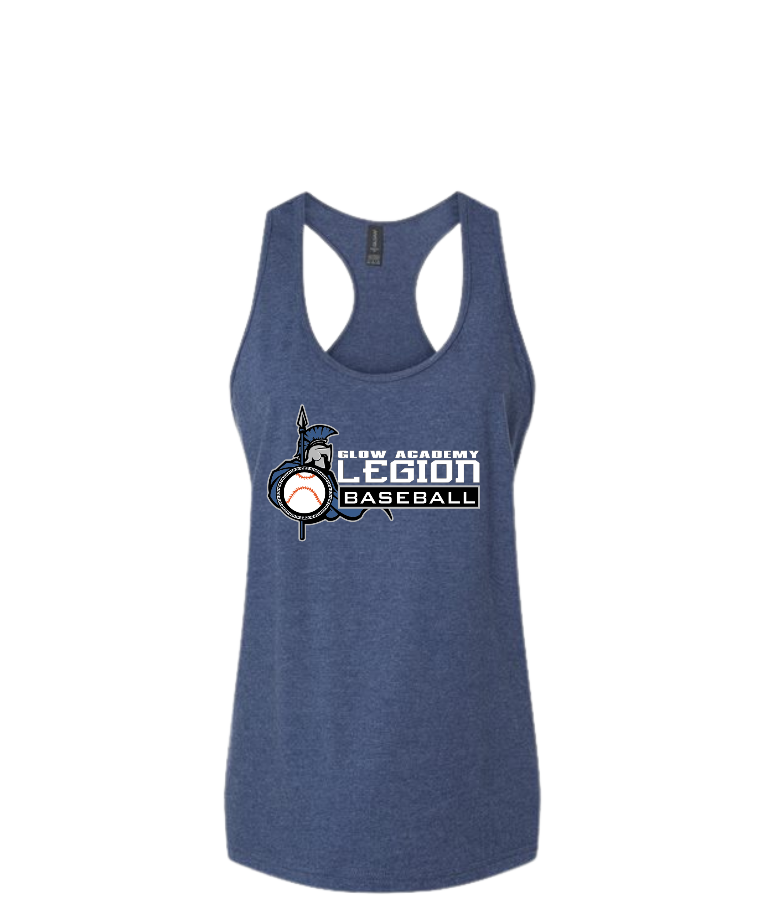 Glow Academy Legion Baseball Ladies Racerback Tank