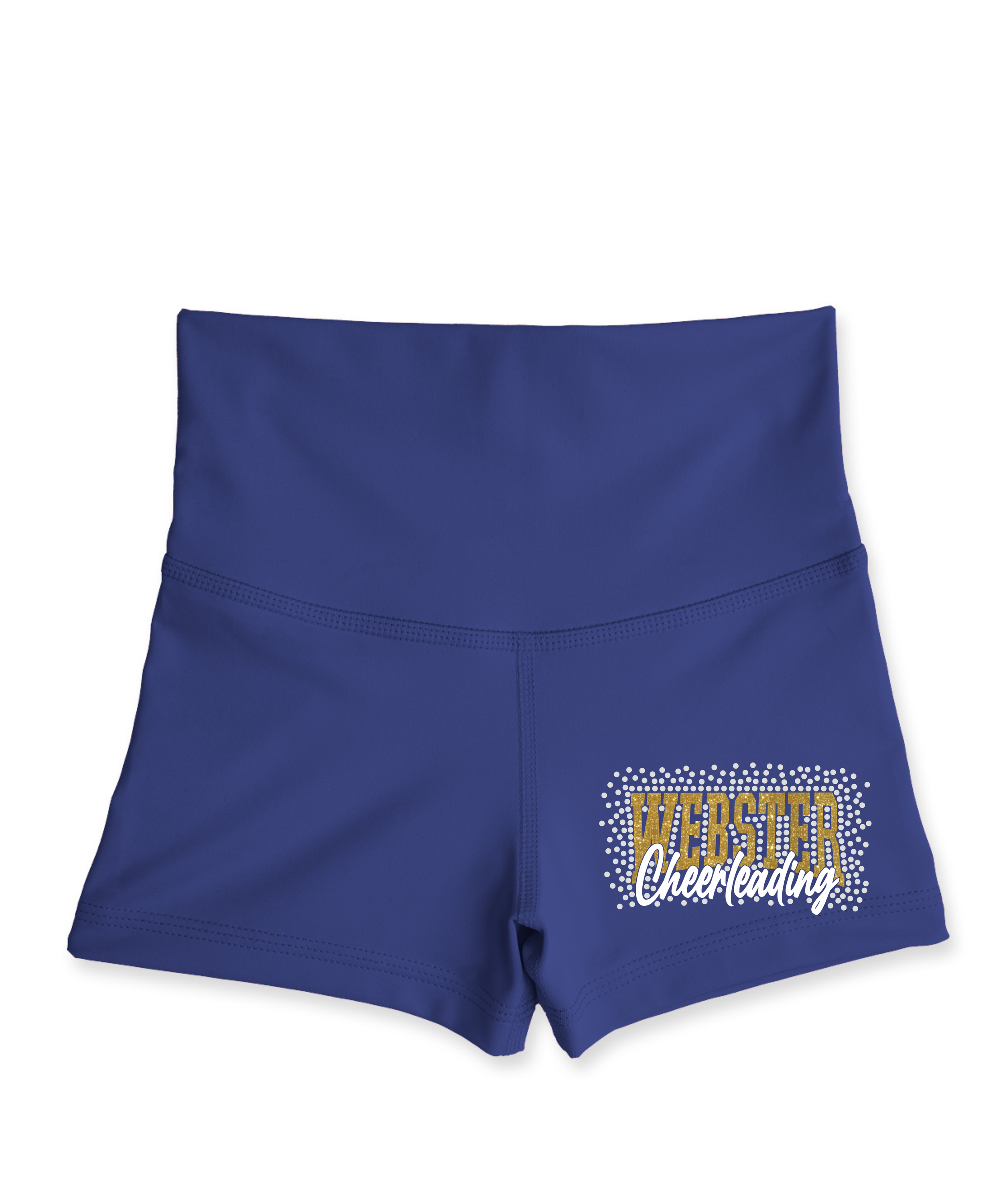WJWJT CHEER GLITTER BLING HIGH WAISTED SHORTS