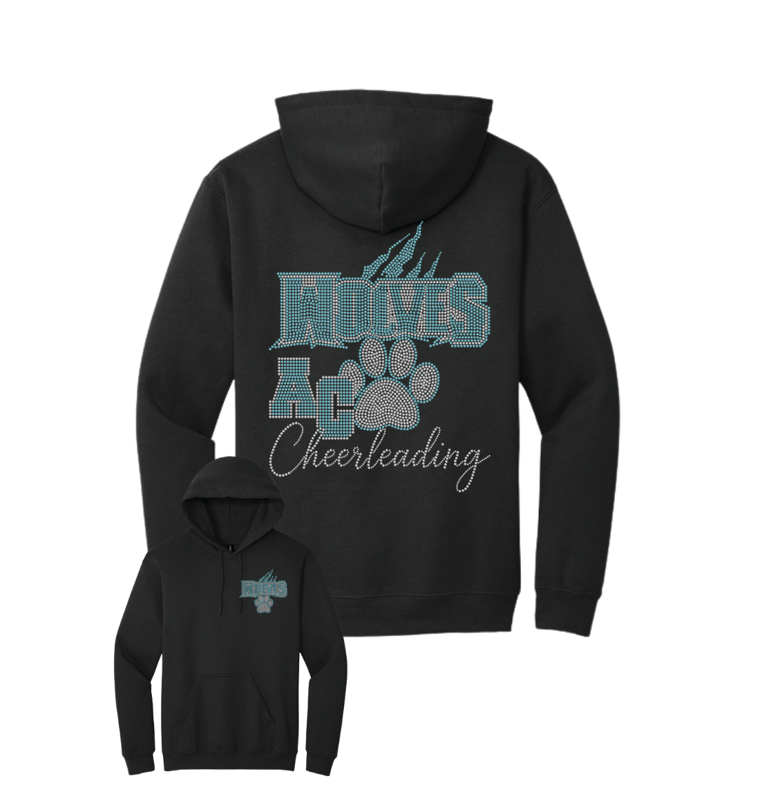 Canaserga Wolves AC Cheerleading Bling Hoodie