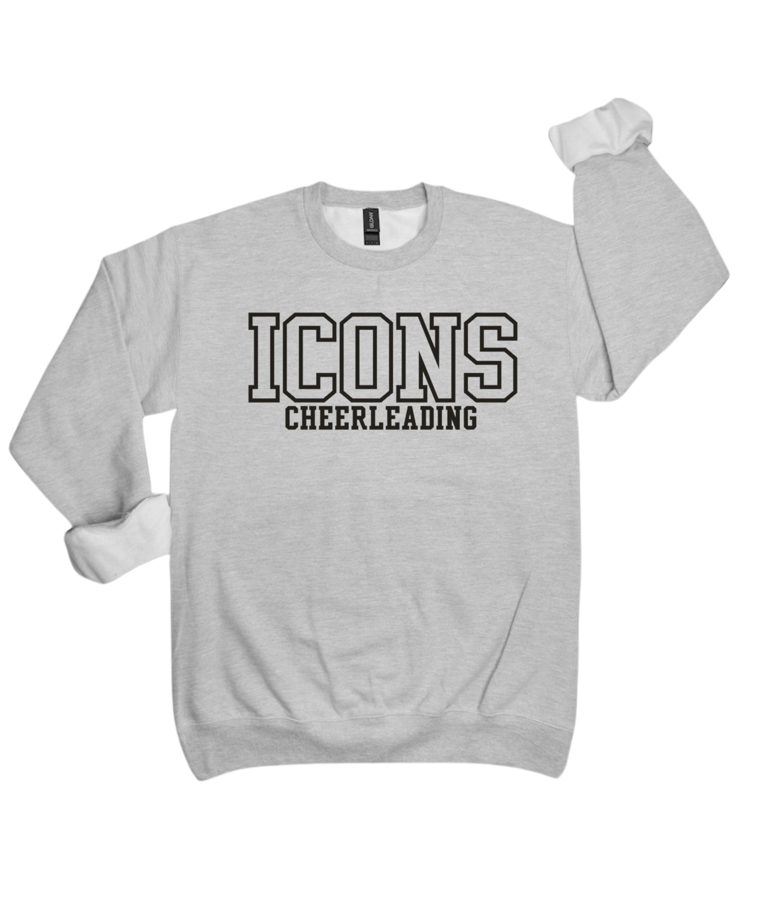 icons cheerleading matte puff softstyle crewneck