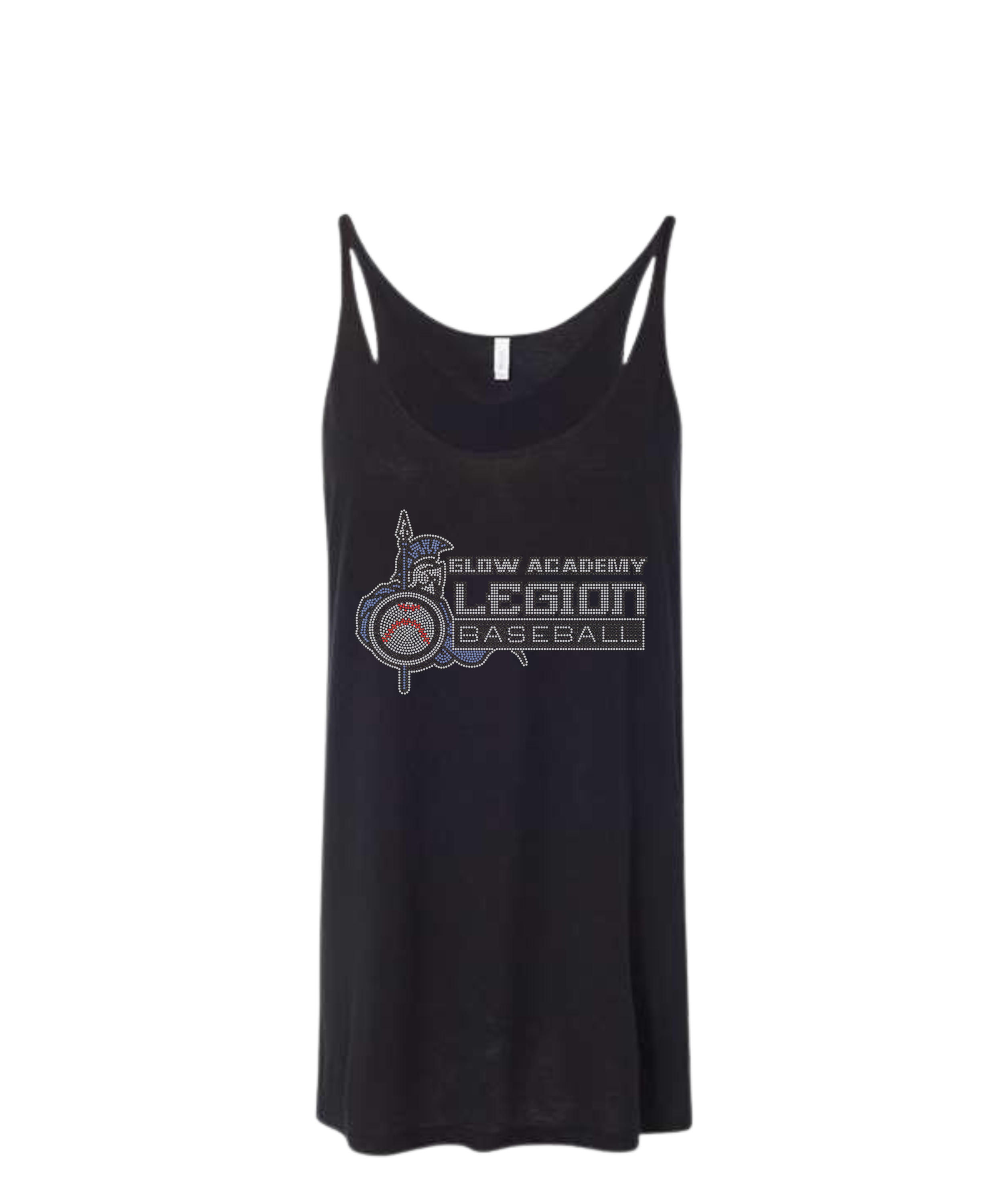 Glow Academy Legion Baseball Bling Slouchy Ladies Tank