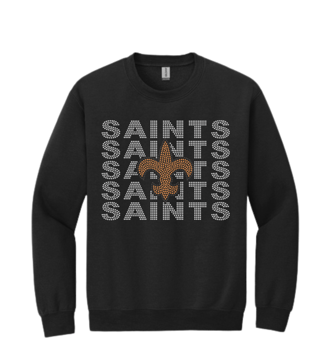 CCJS SAINTS BLING CREWNECK