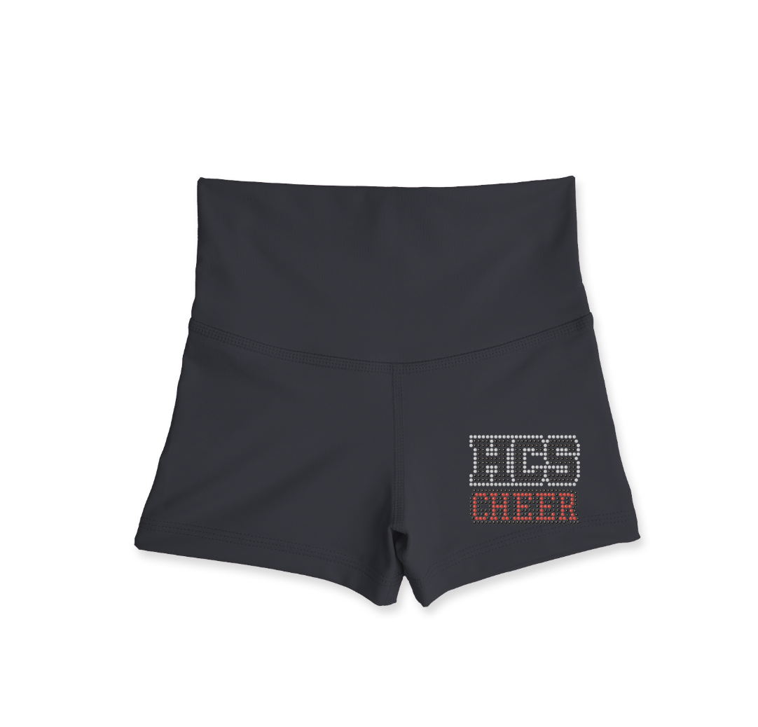 HCS CHEER HIGH WAISTED BLING SHORTS