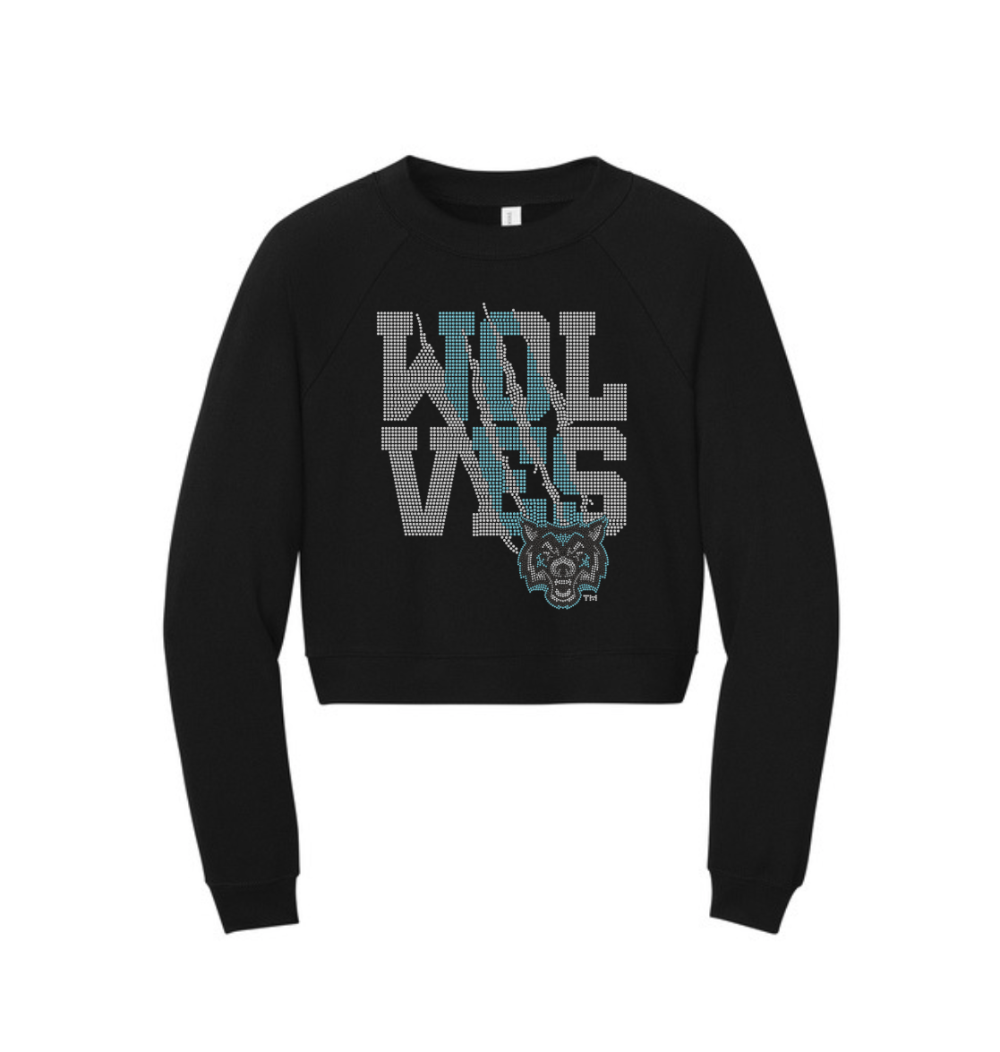 Canaserga Wolves Bling Crop Crew
