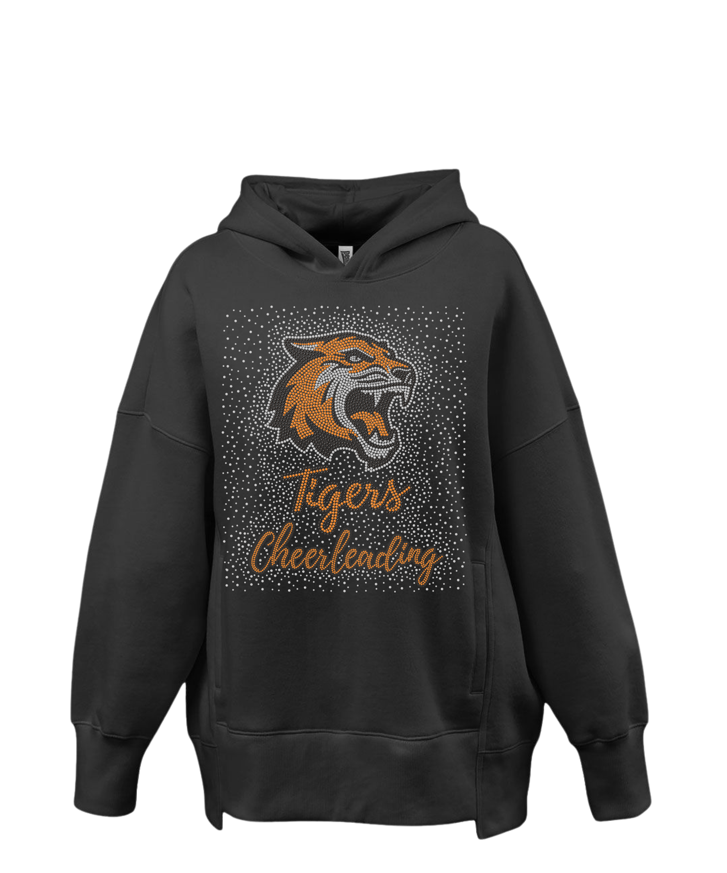 RIT TIGER HEAD CHEERLEADING BLING OVERSIZED HOODIE