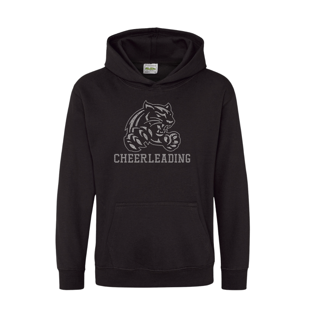 Panthers Cheerleading Bling Youth Hoodie