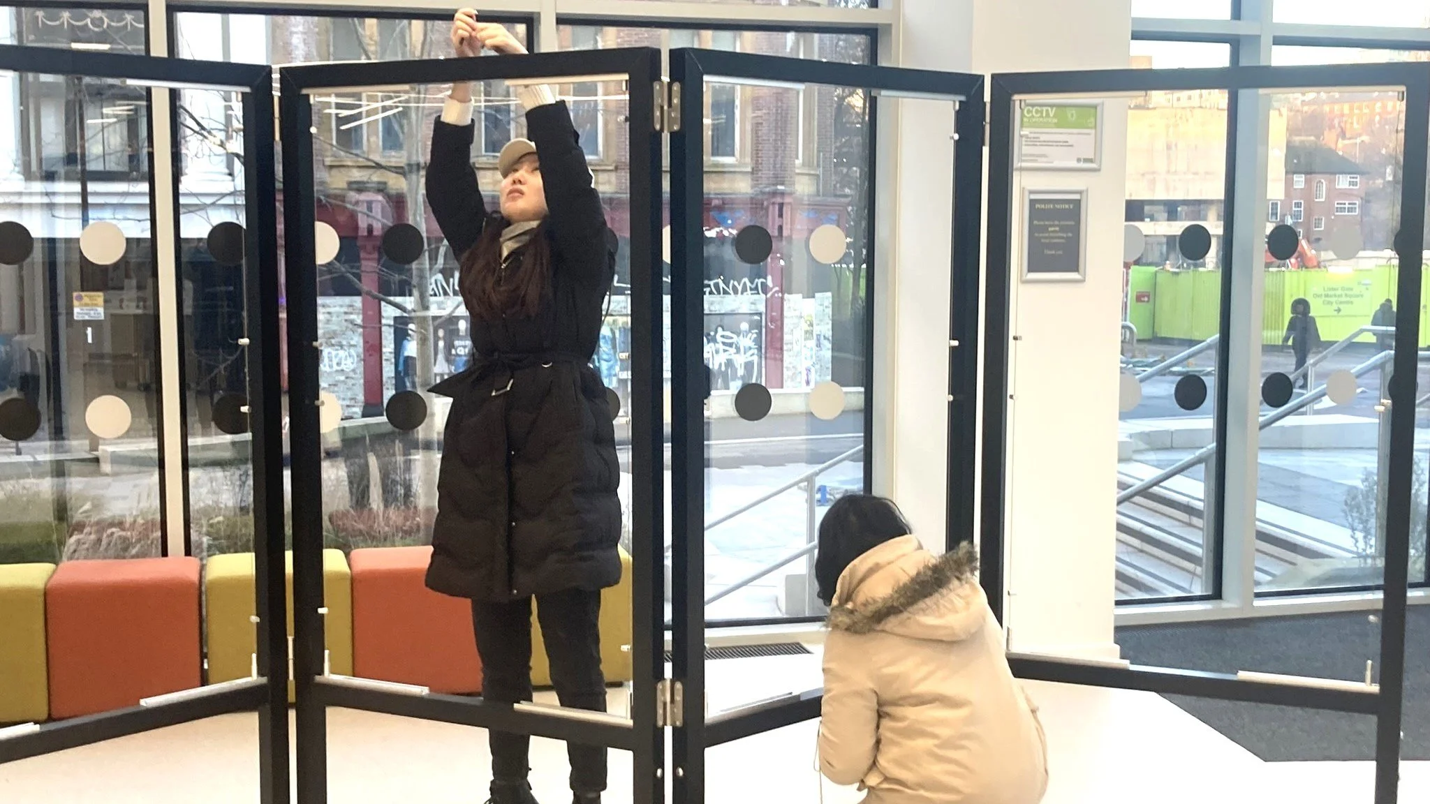 Project interns deinstall an exhibition at nottingham central library