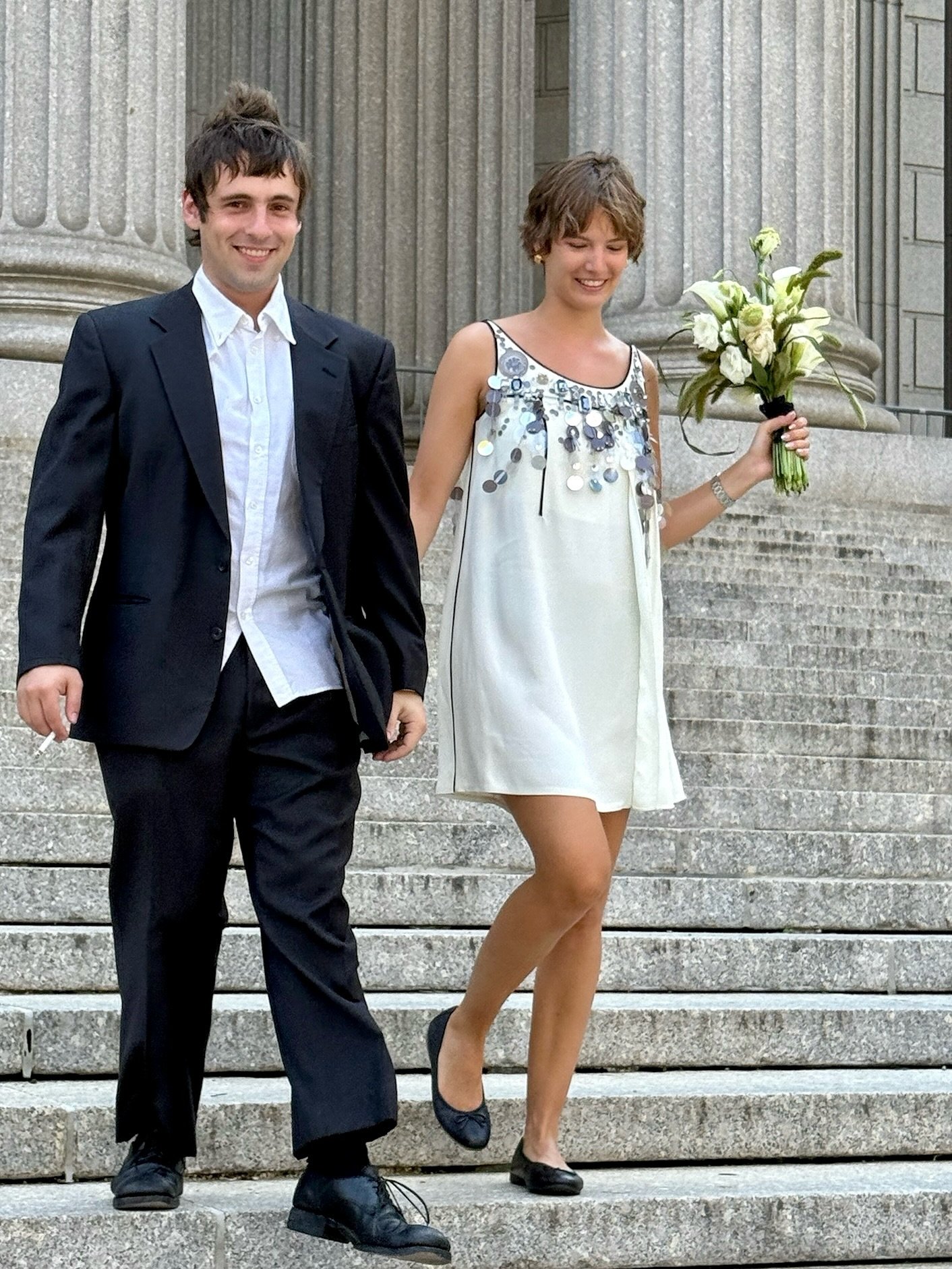 @serenabrunswig found a beautiful dress for her wedding, but even Prada requires the delicate art of alterations. In this case, removing 7 inches from the length elevated the dress from beautiful to absolutely gorgeous! Thank you Serena for working w