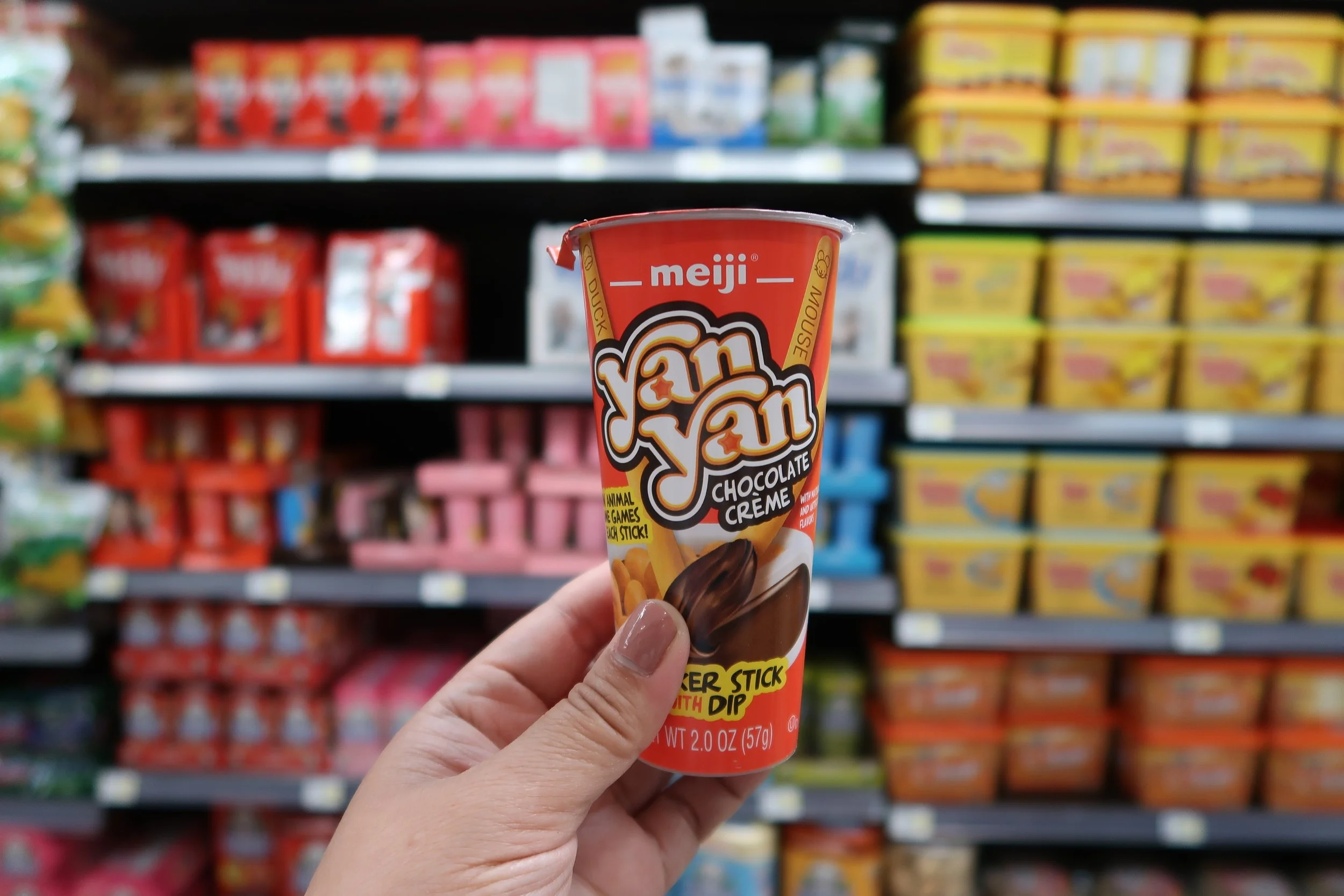 YanYan in grocery aisle