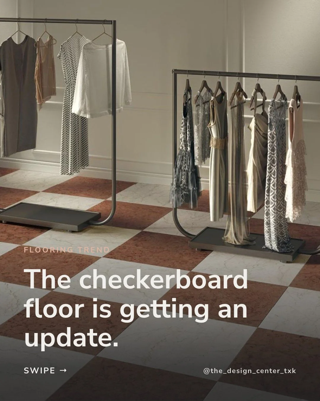 Save this one for your next flooring project 🤍

The checkerboard floor is back &mdash; but softer. Marmorea takes seven ancient Italian marbles and turns them into porcelain, so the pattern that used to live only in grand old foyers now works in kit