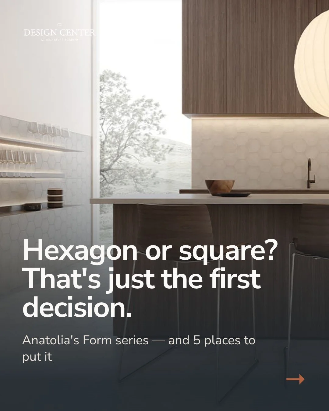Anatolia's Form series is built to be mixed. Solids, framed hexagons, and patterned squares all pull from the same palette, so anything you put together is going to work. Two solids alternated gives you a checkerboard. A patterned square behind the r