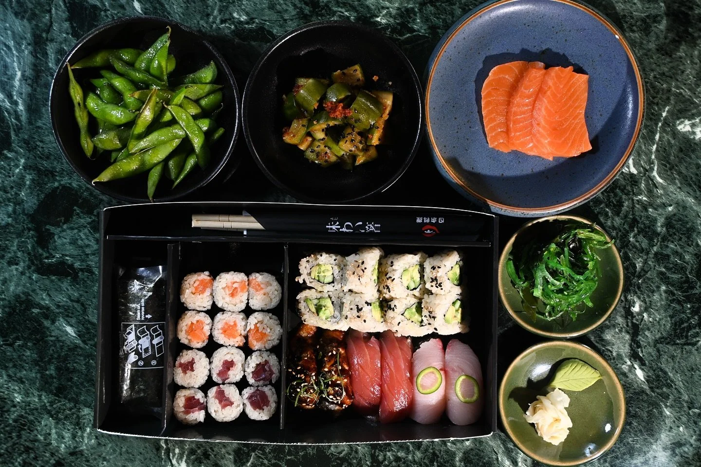 Enjoy your Jade favorites from the comfort of your home with our signature sets available on Postmates &amp; Uber Eats 🍣