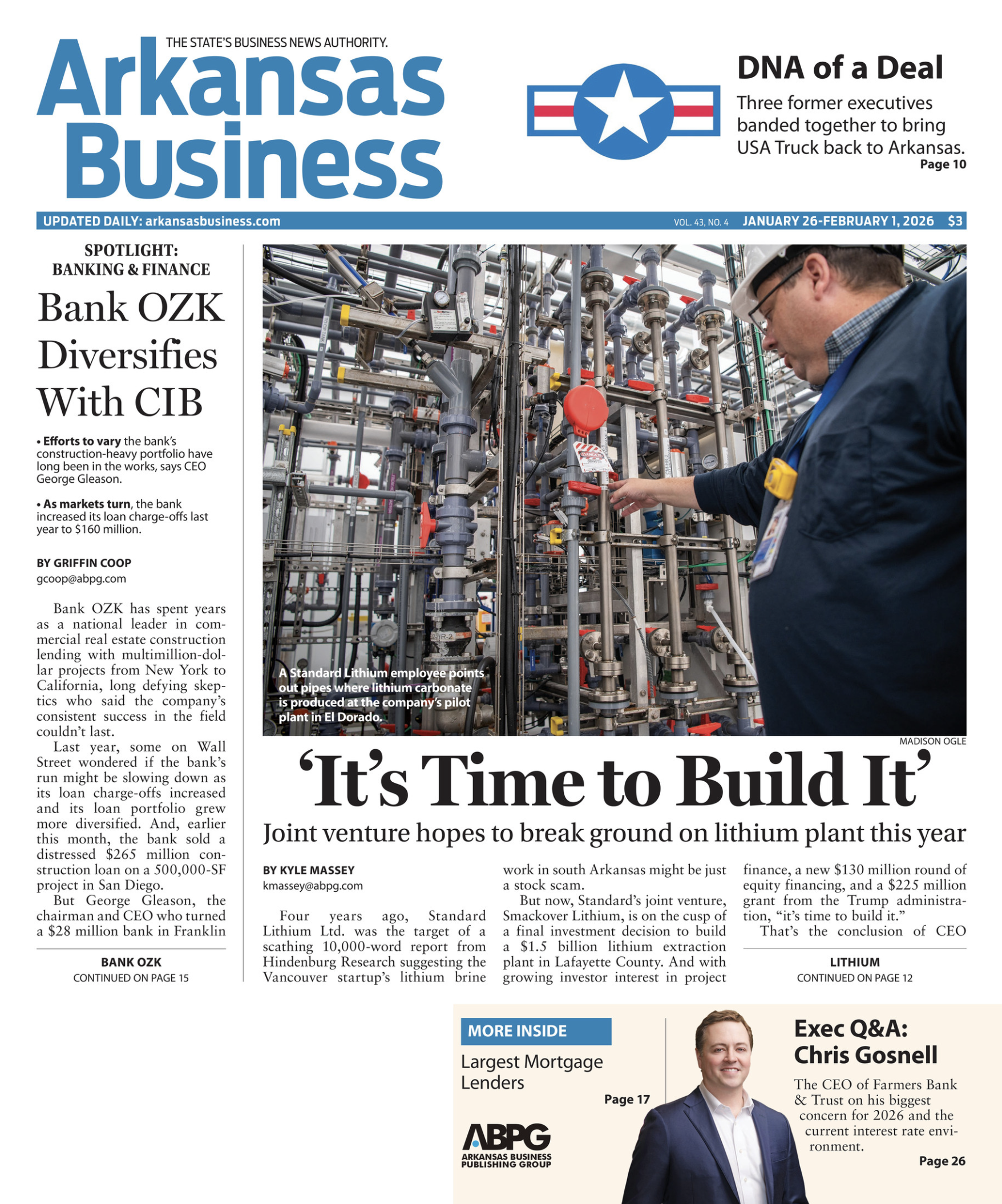 Arkansas Business: Smackover Lithium Plant Moves Toward Go-Time