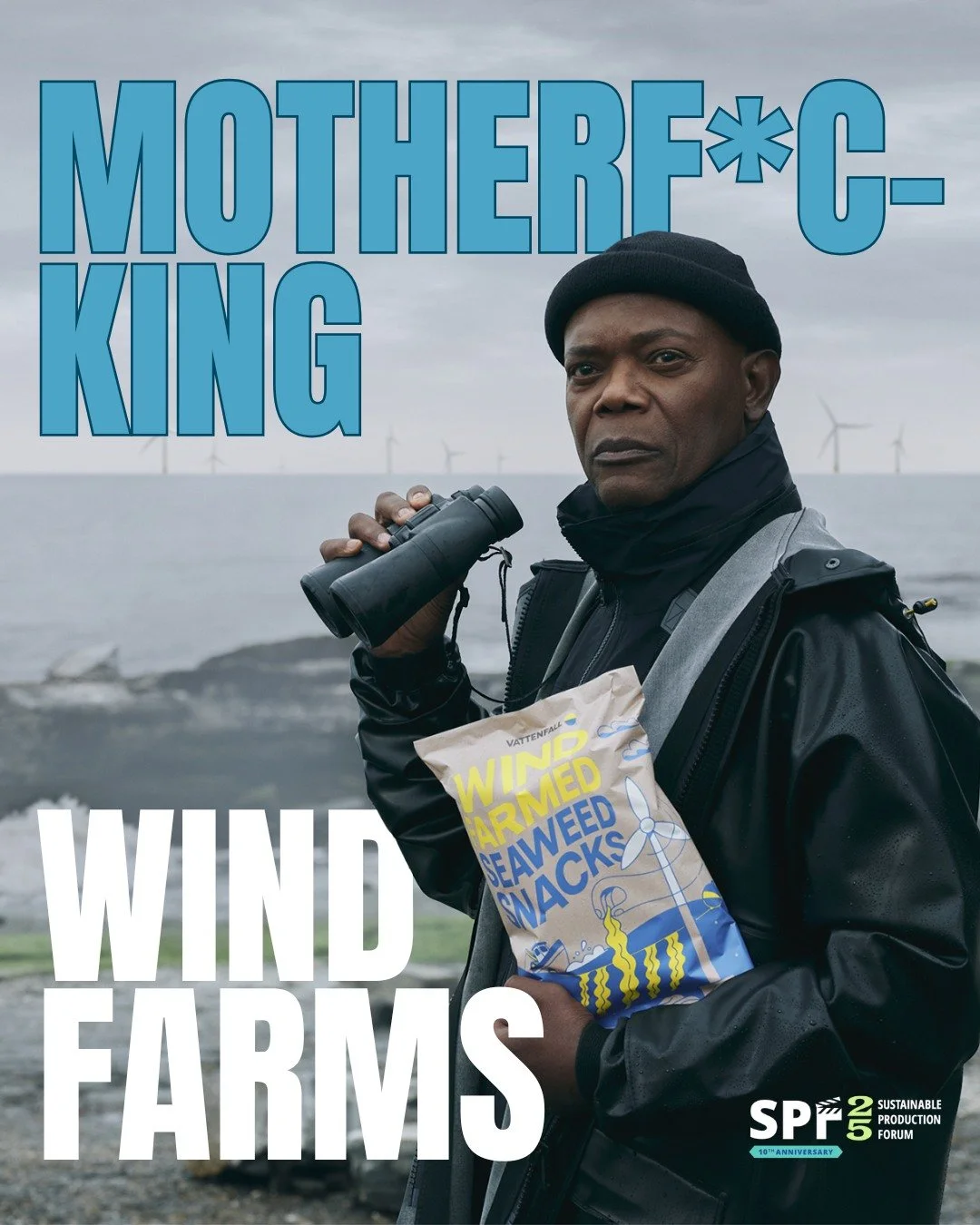 Samuel L. Jackson 🤝 seaweed snacks 🤝 wind farms? Yep, you heard that right.

Partnering with clean energy company, Vattenfall, Samuel L. Jackson spotlights how wind farms generate clean power, support marine biodiversity, and sustainable food produ