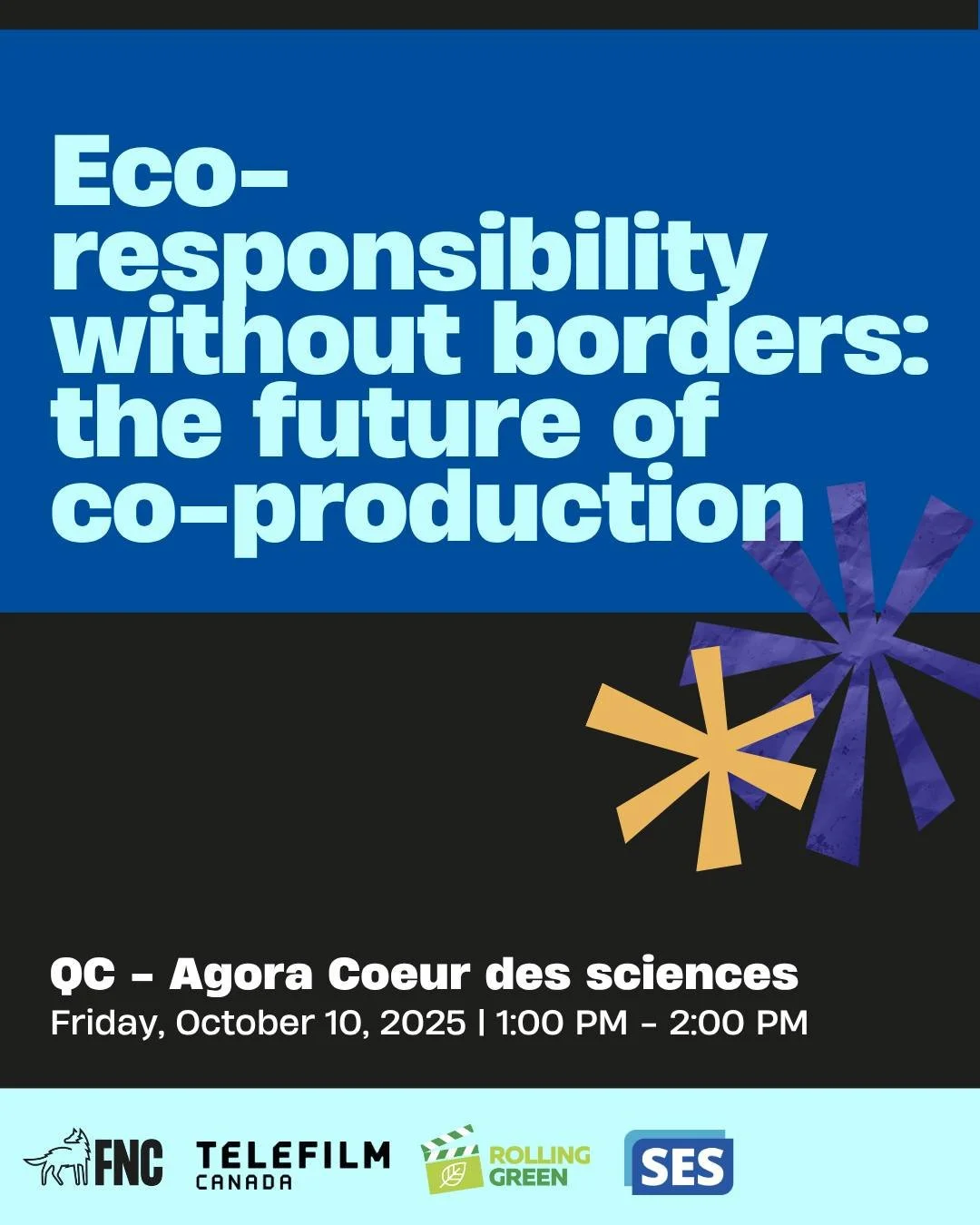 Join SES and our Co-Founder &amp; Executive Director, Melanie Windle, at the FNC panel, 𝗘𝗰𝗼-𝗥𝗲𝘀𝗽𝗼𝗻𝘀𝗶𝗯𝗶𝗹𝗶𝘁𝘆 𝗪𝗶𝘁𝗵𝗼𝘂𝘁 𝗕𝗼𝗿𝗱𝗲𝗿𝘀: 𝗧𝗵𝗲 𝗙𝘂𝘁𝘂𝗿𝗲 𝗼𝗳 𝗖𝗼-𝗣𝗿𝗼𝗱𝘂𝗰𝘁𝗶𝗼𝗻! 🌍🎬

We&rsquo;ll explore the intersection 