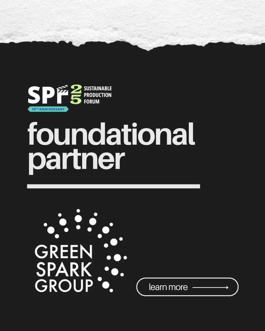 Introducing our Foundational Partner, @greensparkgroup! ✨🌱

Their vision is to &ldquo;change the climate of entertainment&rdquo;--creating healthier systems for people and the planet. 🌍👥

Together we&rsquo;re creating real impact for sustainabilit