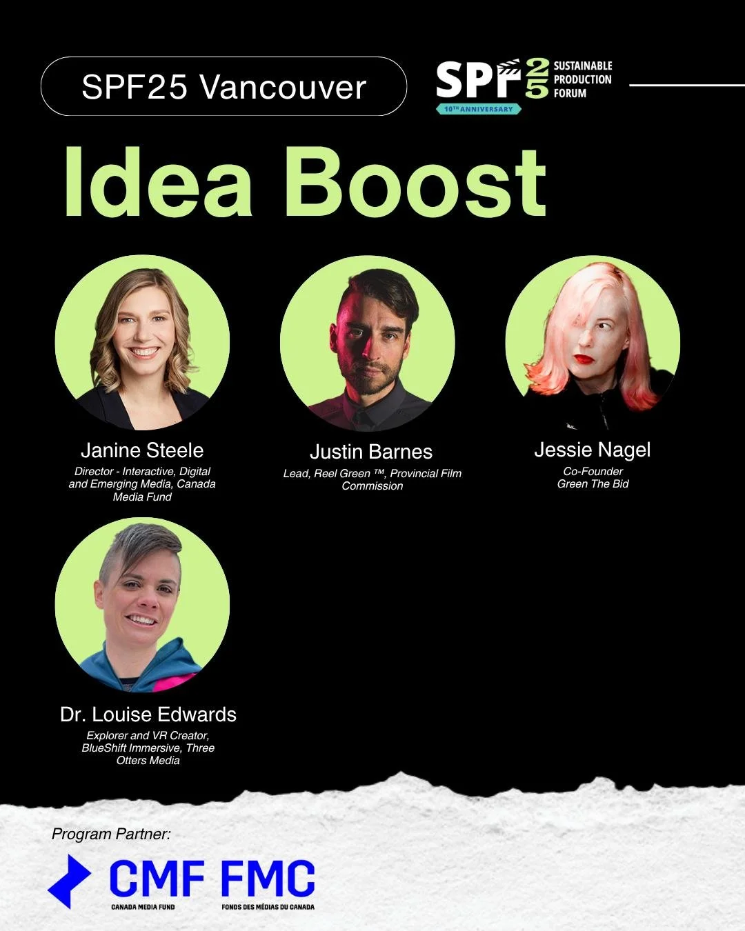 Ready to discover new tools, strategies, and innovations that drive sustainability across the screen and entertainment industries? 🎬⚒️

SPF Idea Boost puts the spotlight on today&rsquo;s most innovative minds. Get ready for bold ideas, fresh perspec